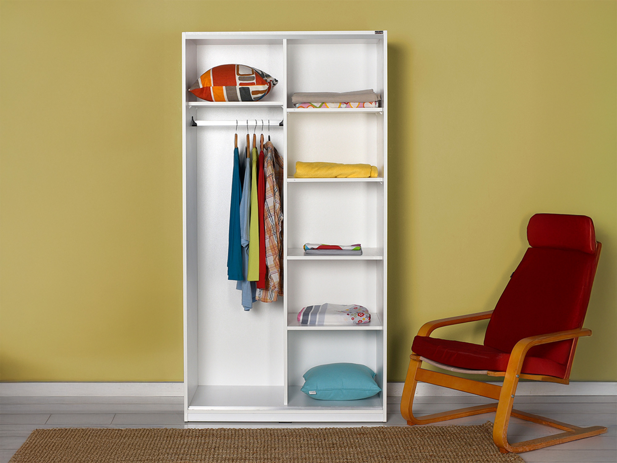 Gardróbszekrény Kailua 2708 (Fehér)