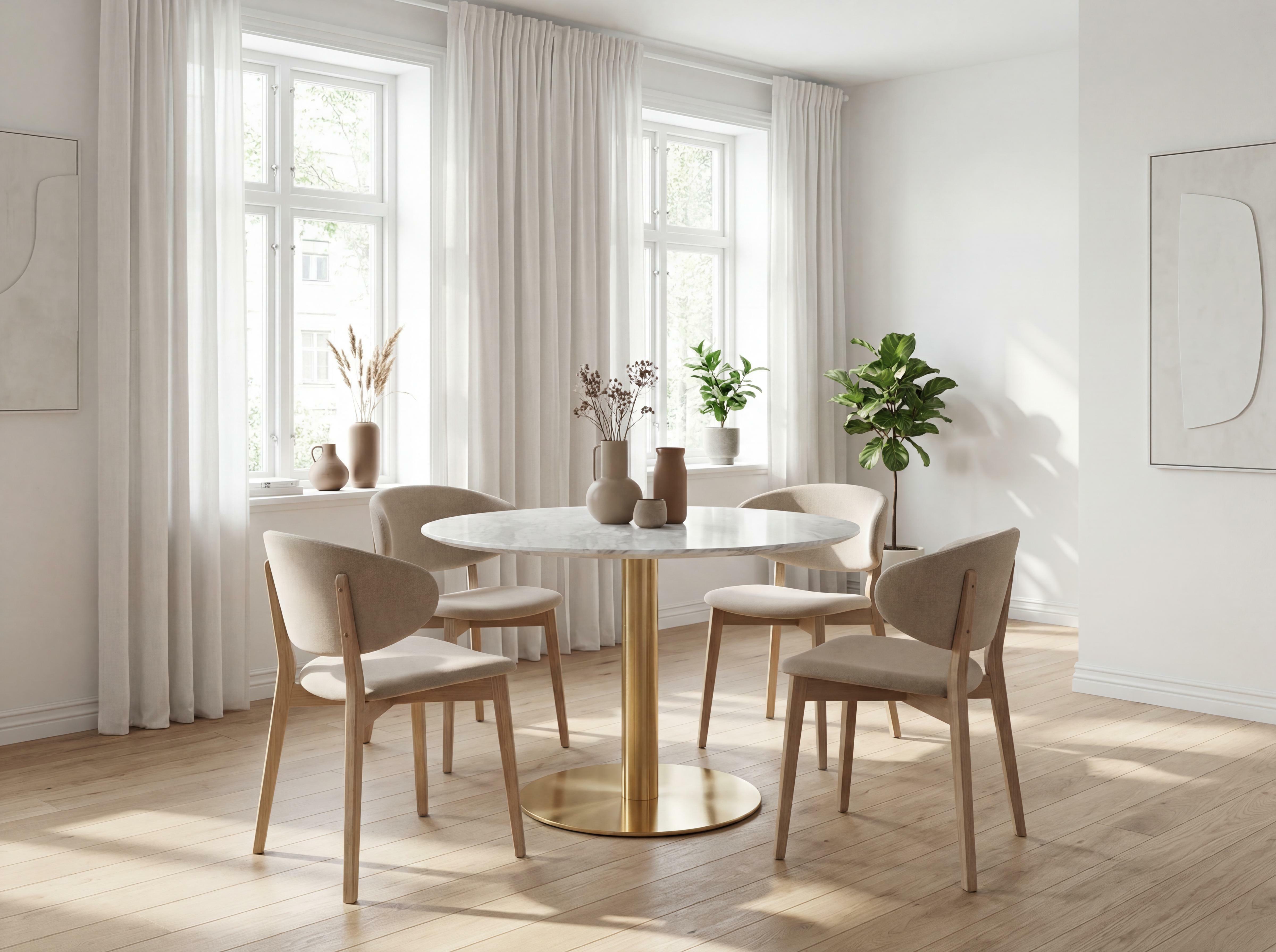 Asztal Elbelia 103 (Aranysárga + Fehér márvány)