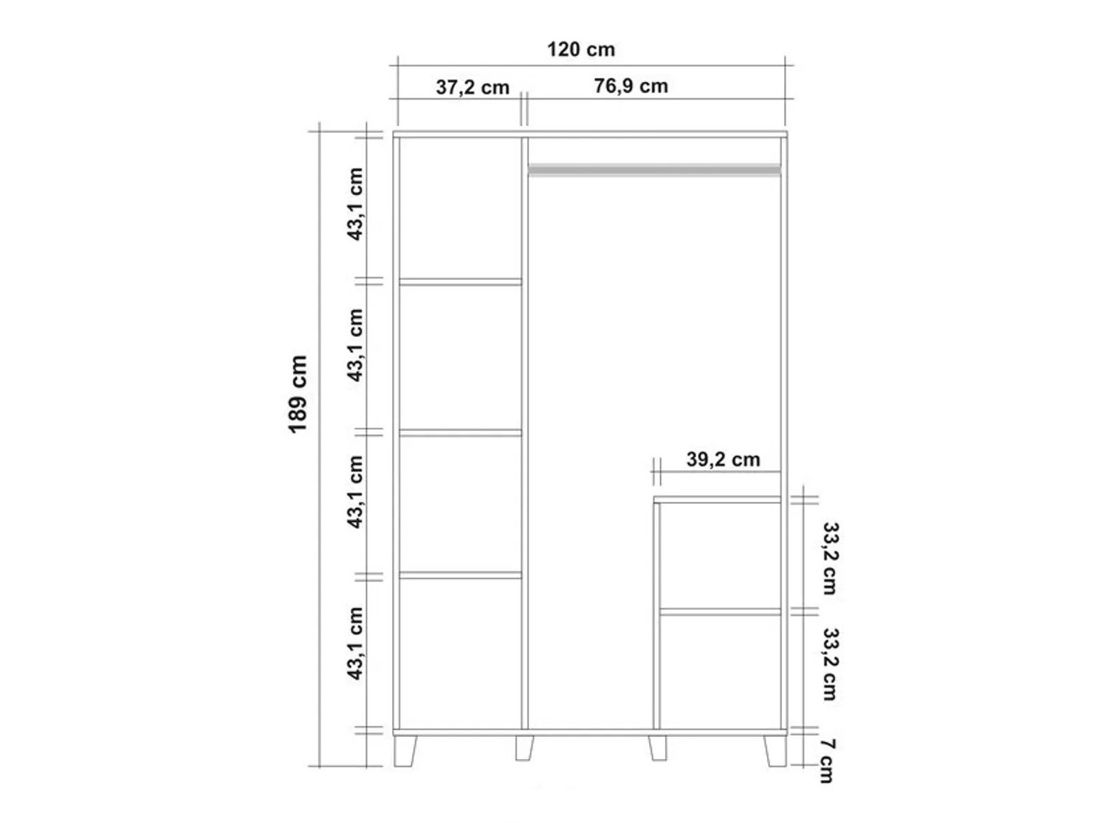 Gardróbszekrény Kailua 2714
