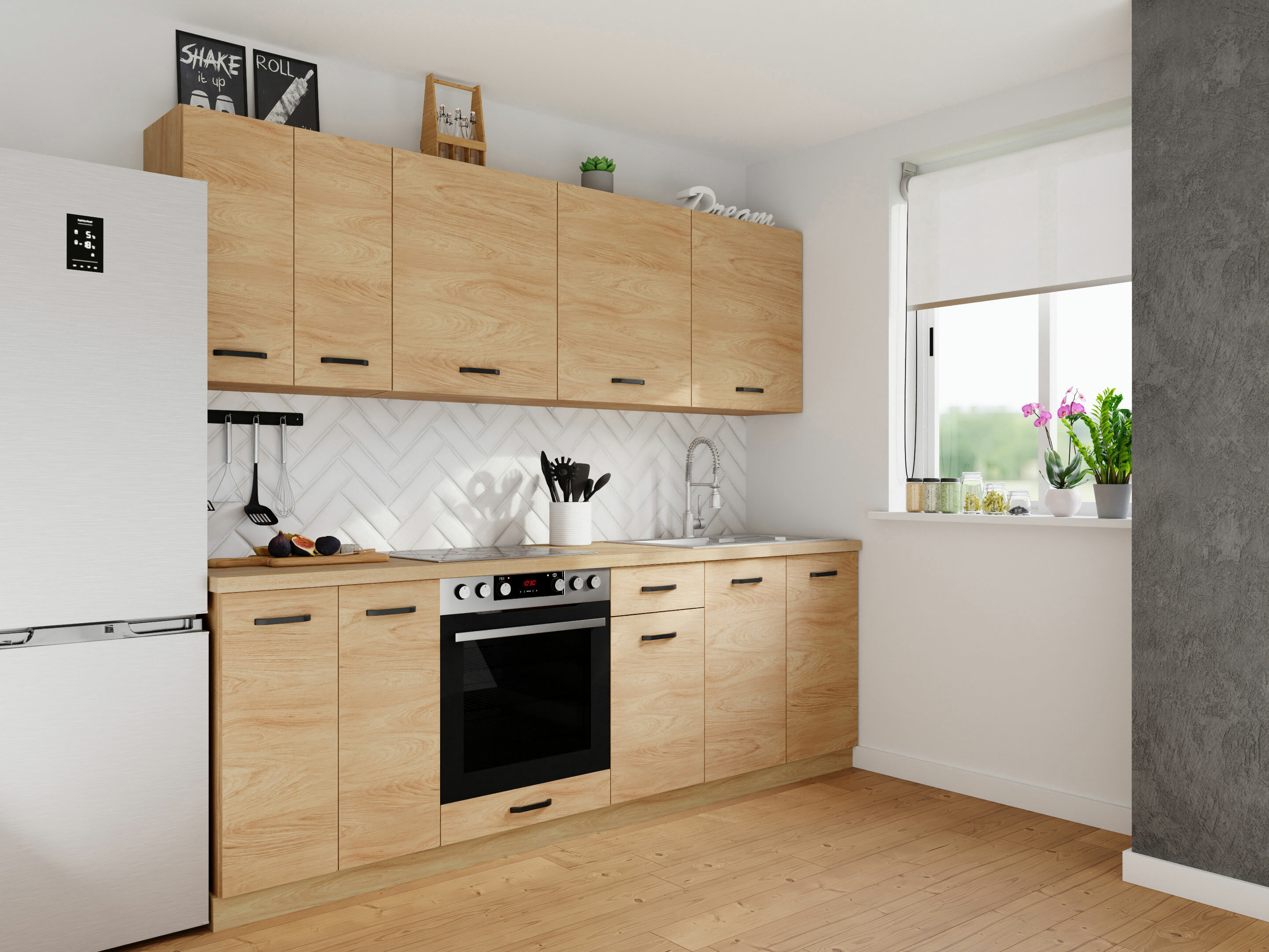 Moduláris fali szekrény Amper Oak 150