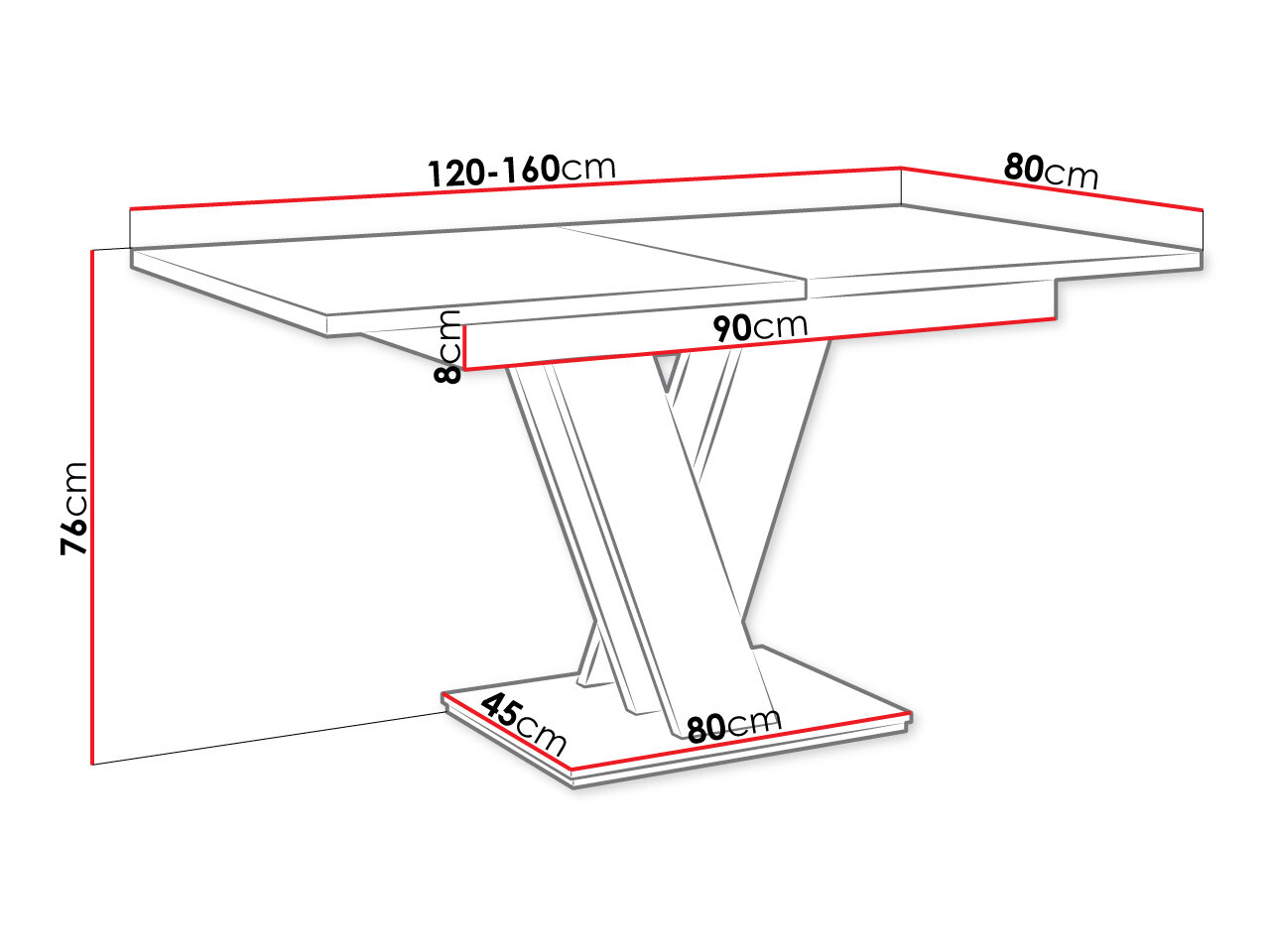 Asztal SH10991 sérült csomagolással