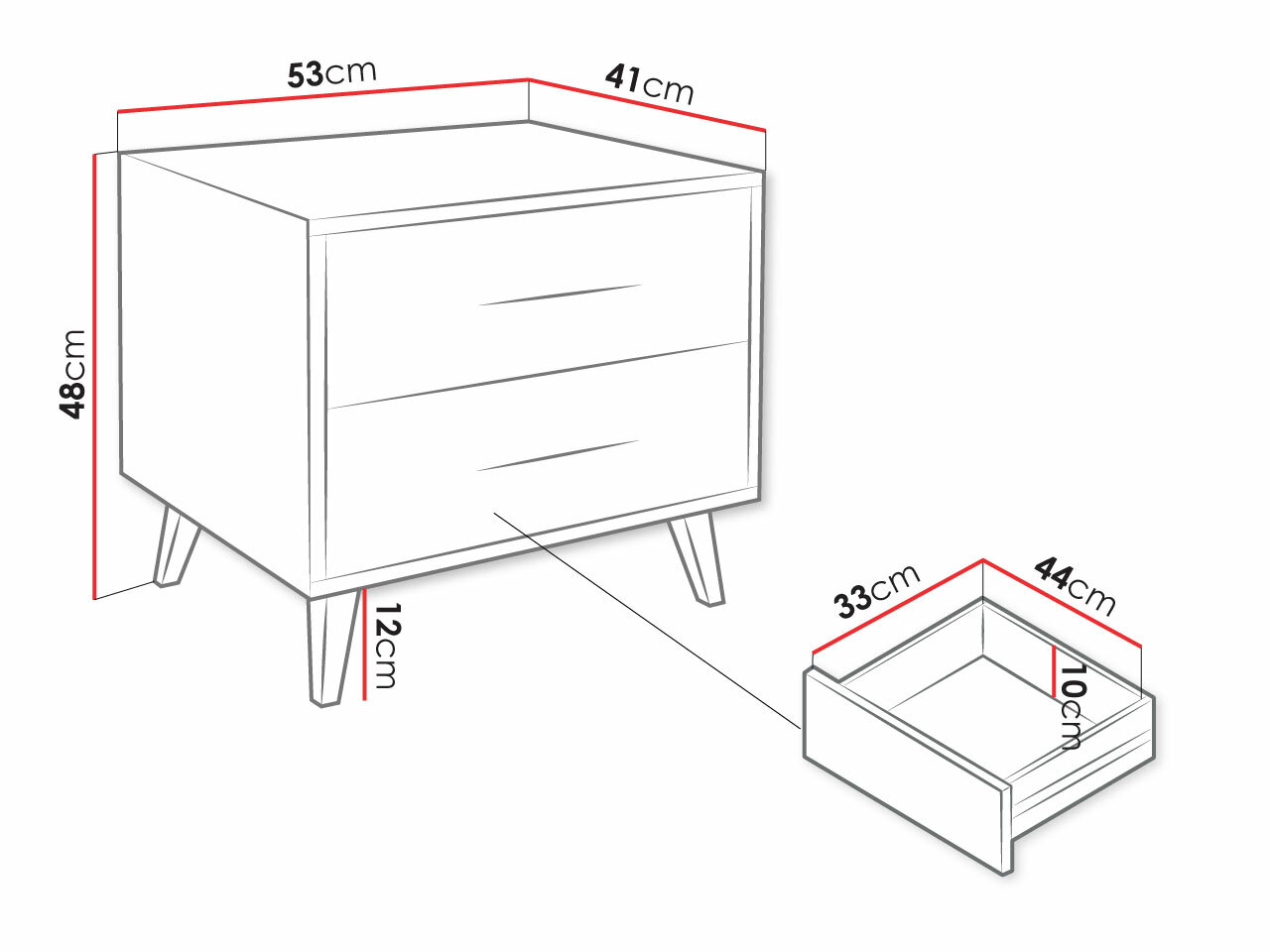 Éjjeliszekrény Lombala 101