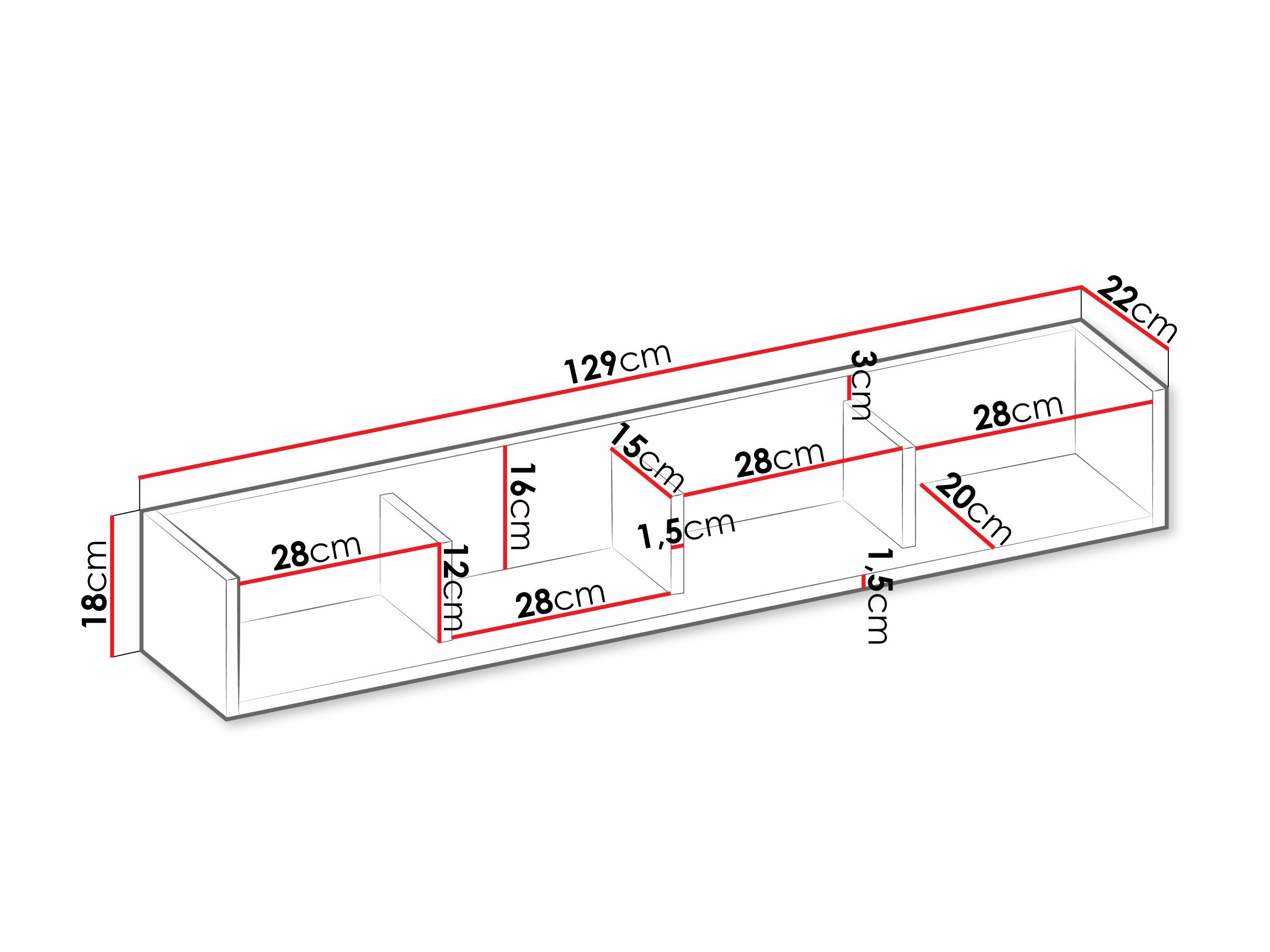 Fali polc Tivseva 111