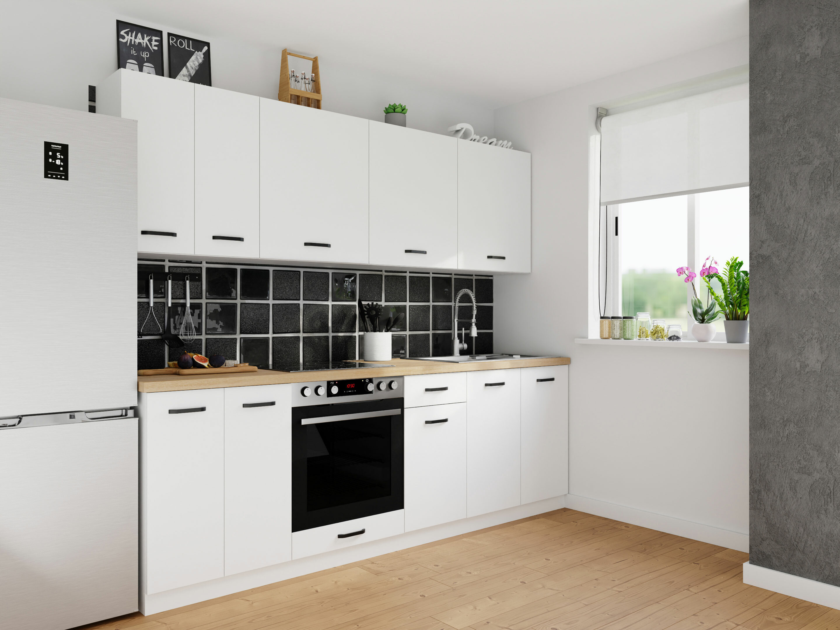 Moduláris mosogató szekrény ajtókkal Top White 125