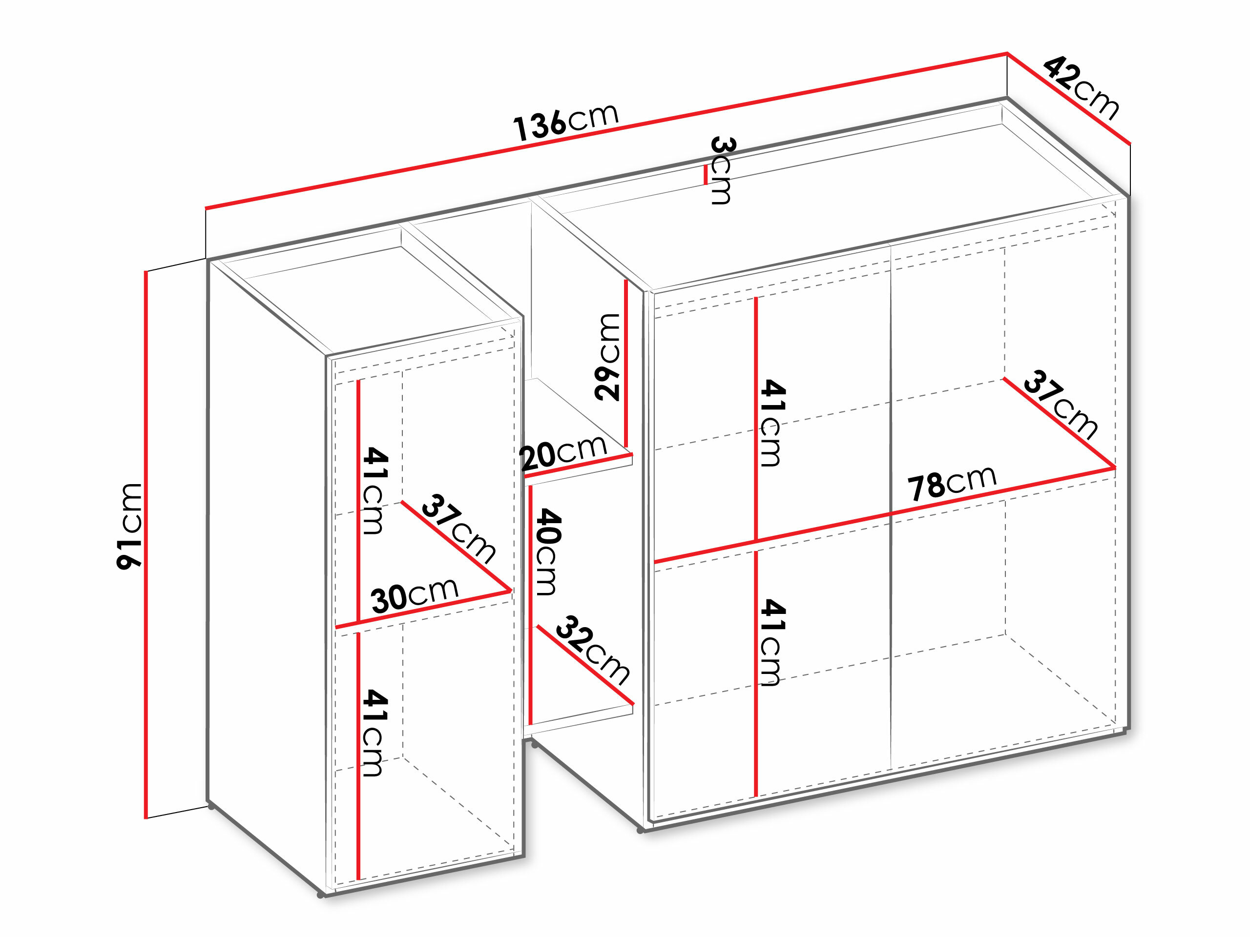 Szekrény Tivseva 105