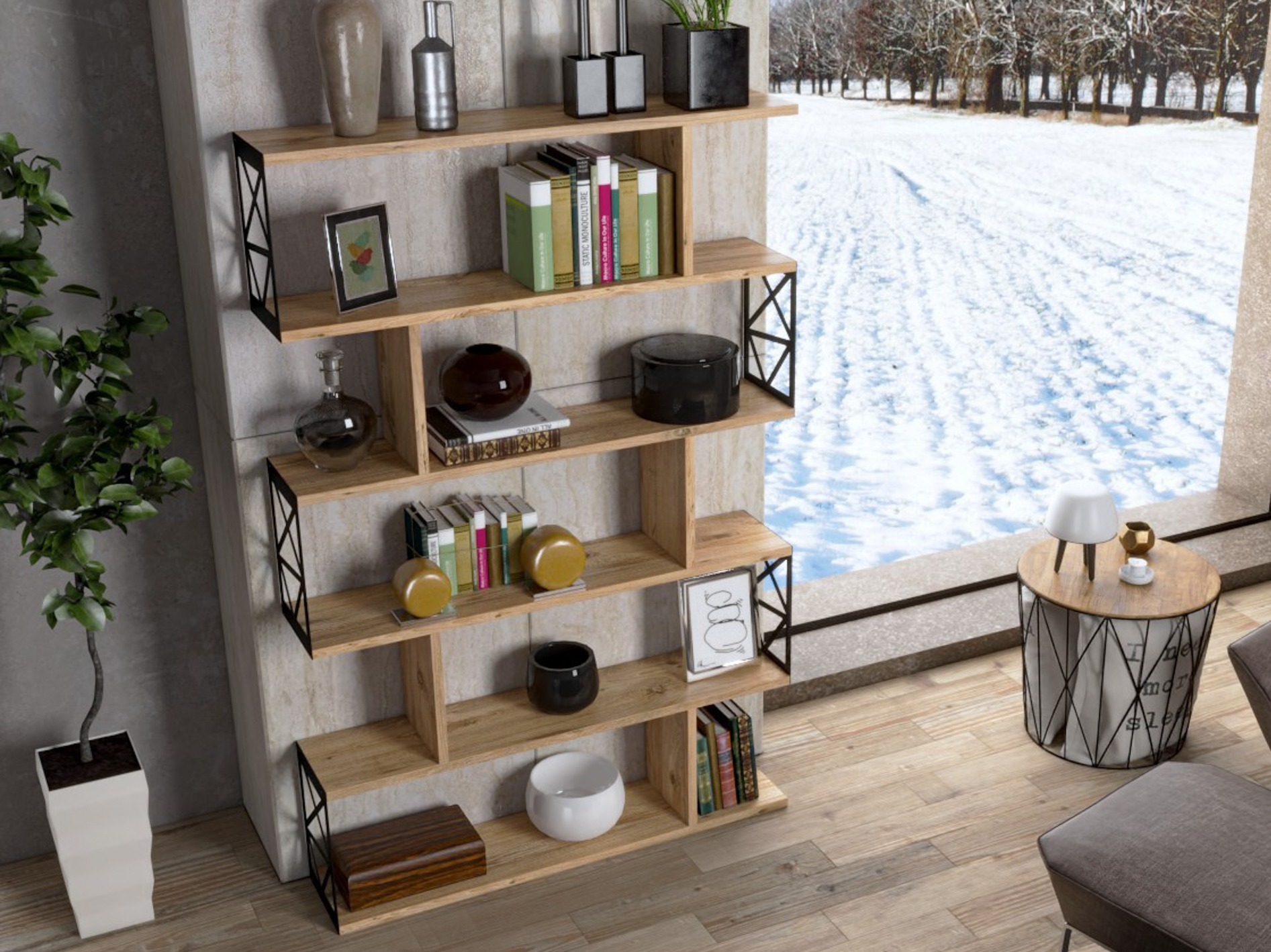 Könyvespolc Kailua 2731