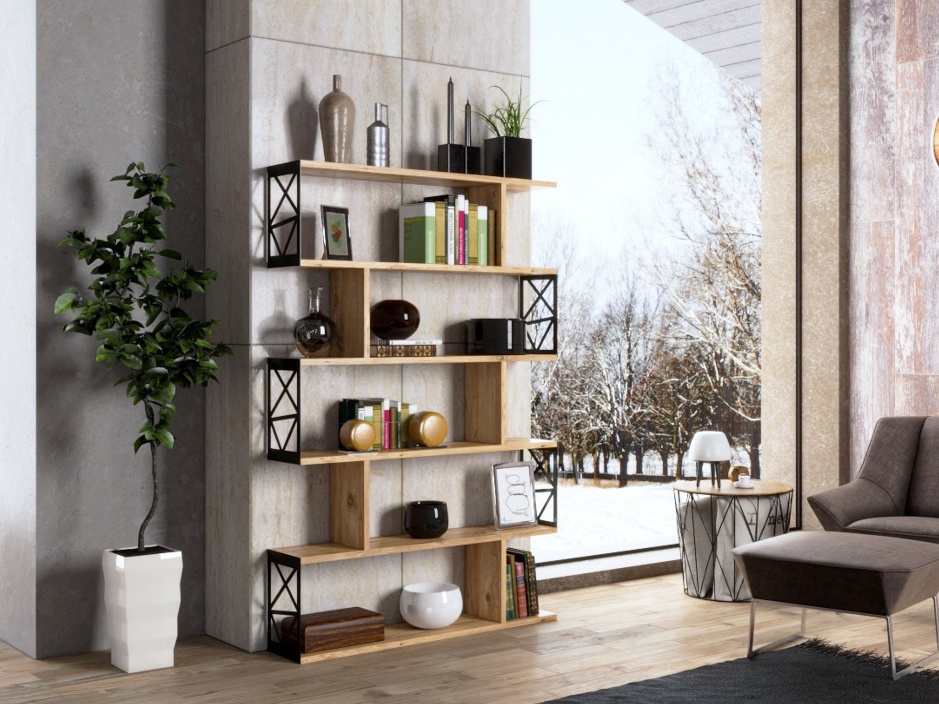 Könyvespolc Kailua 2731