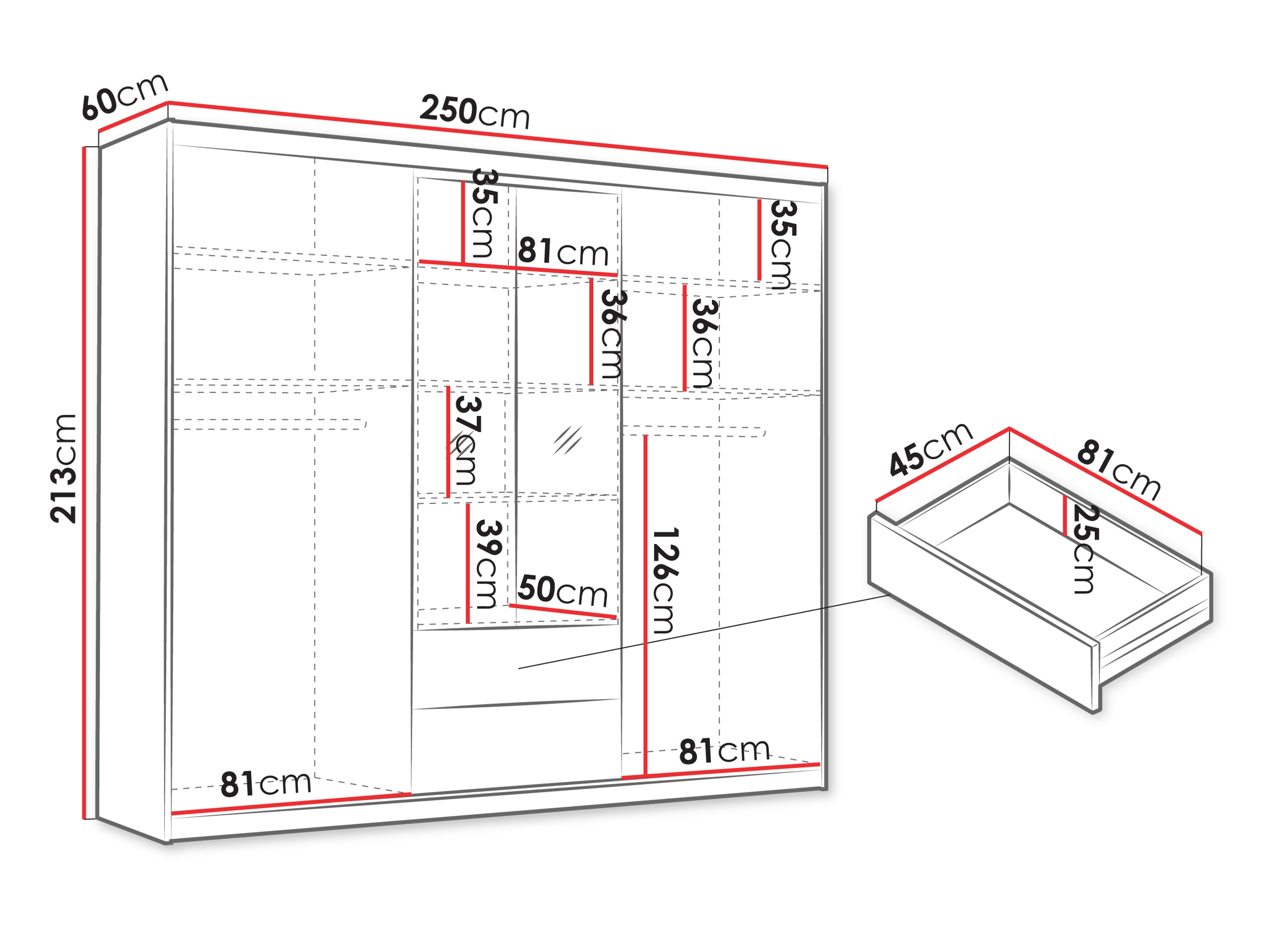 Gardróbszekrény Honolulu 247