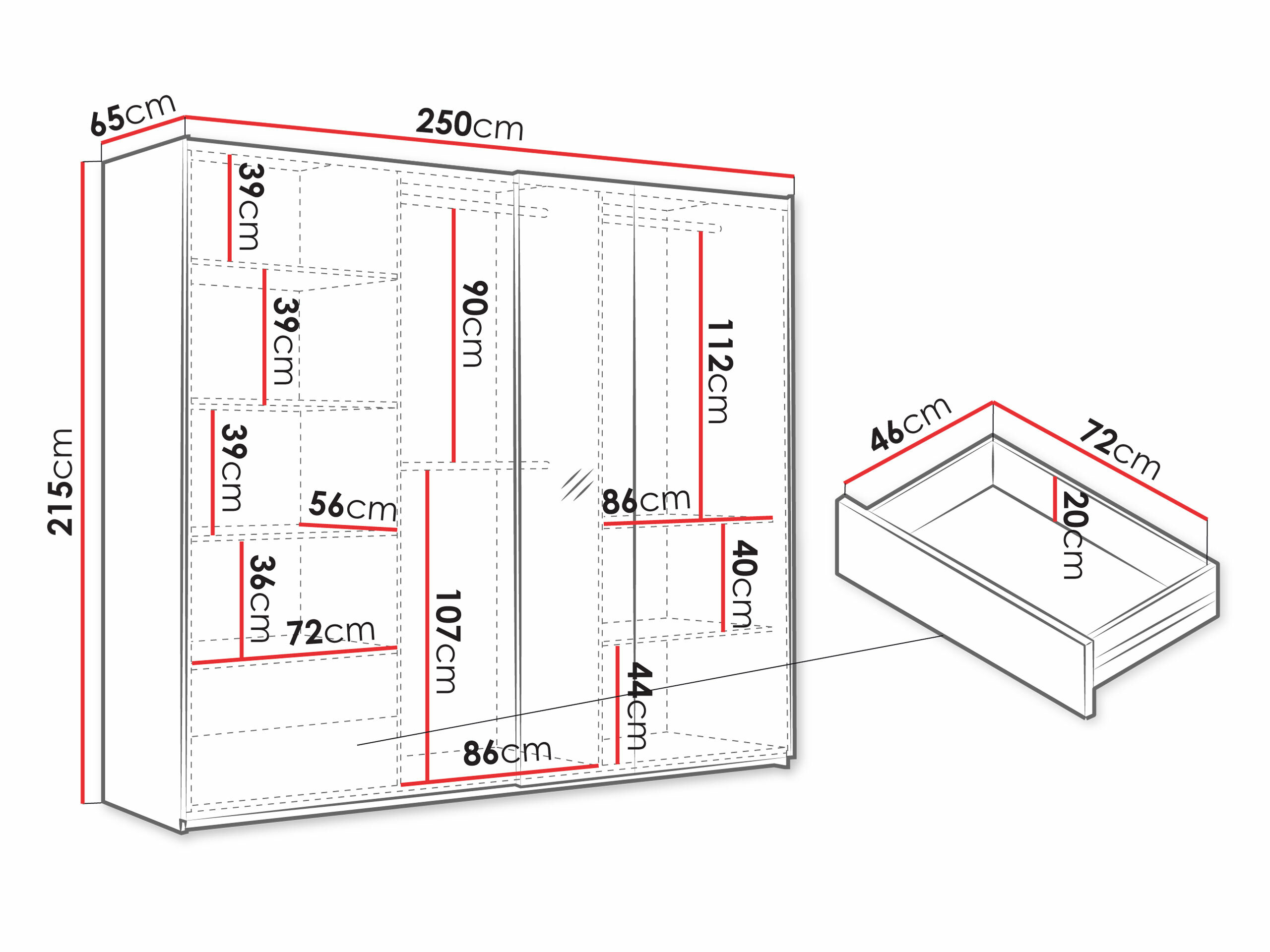 Gardróbszekrény Honolulu 254 (Artisan tölgy)