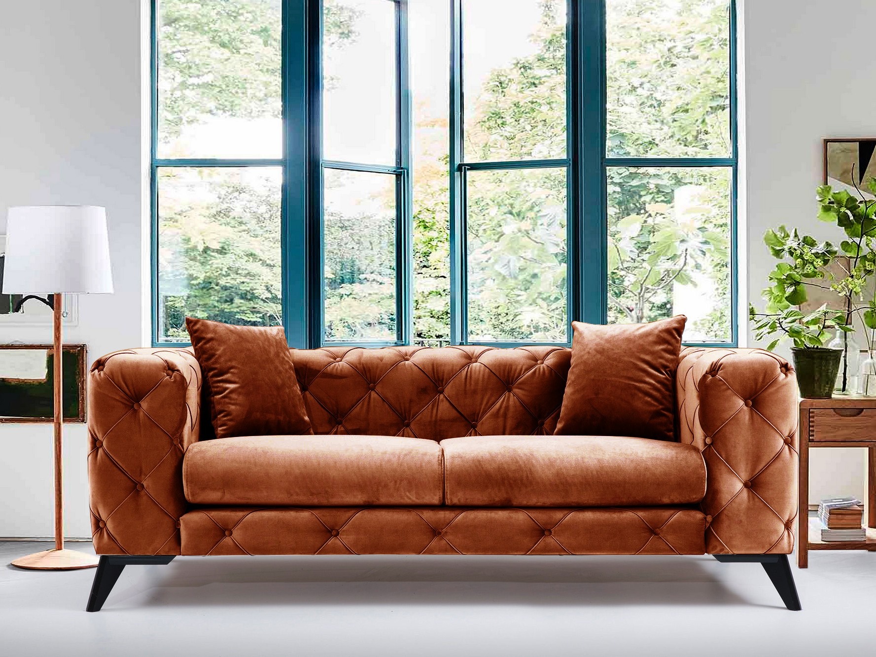 Chesterfield kanapé Altadena 355 (Narancs)