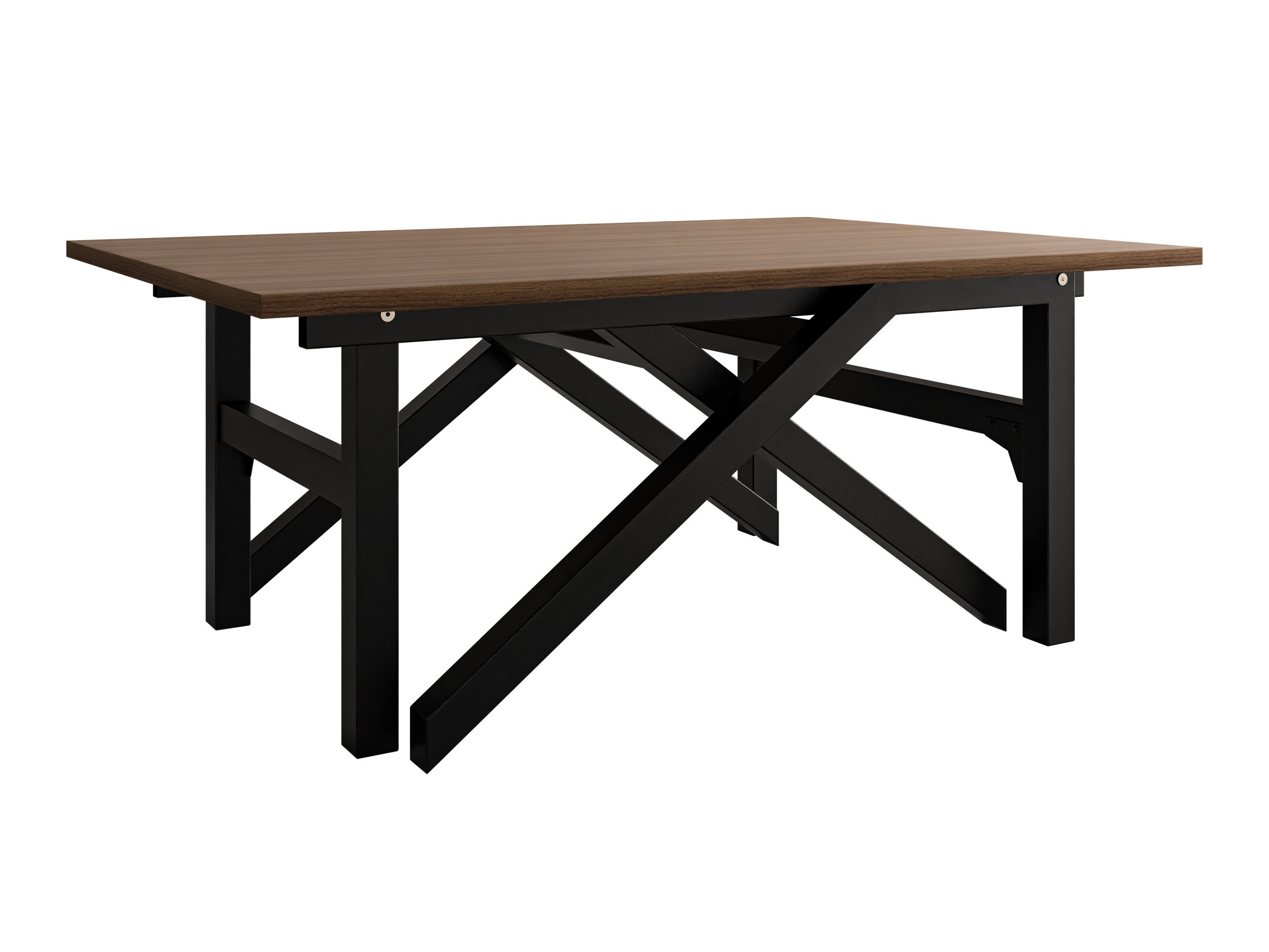 Kihajtható dohányzóasztal Oswego 151 (Dió + Fekete)