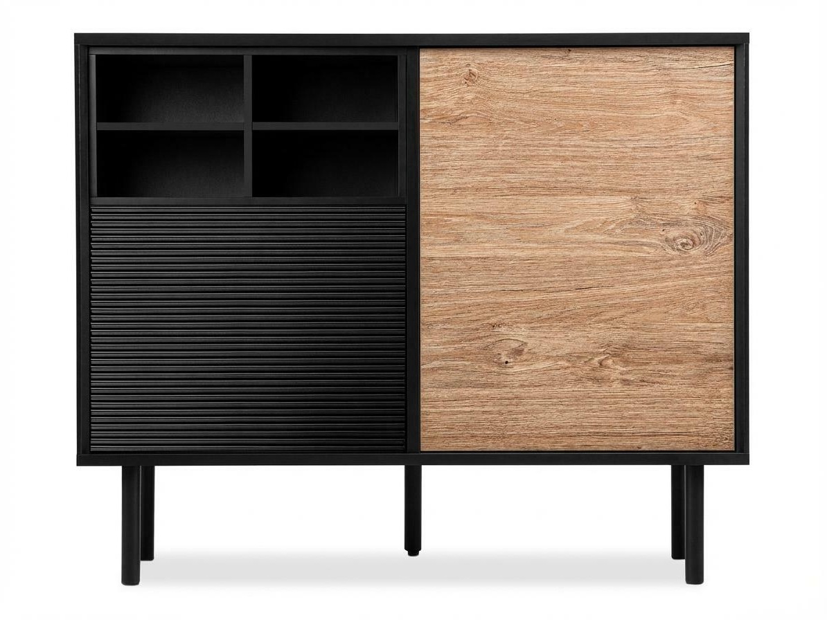 Szekrény Corevaru 107 (Fekete)