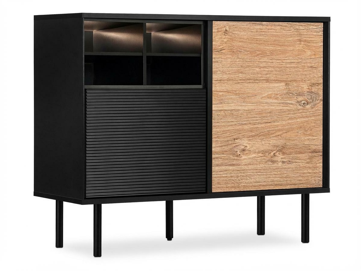 Szekrény Corevaru 107 (Fekete)