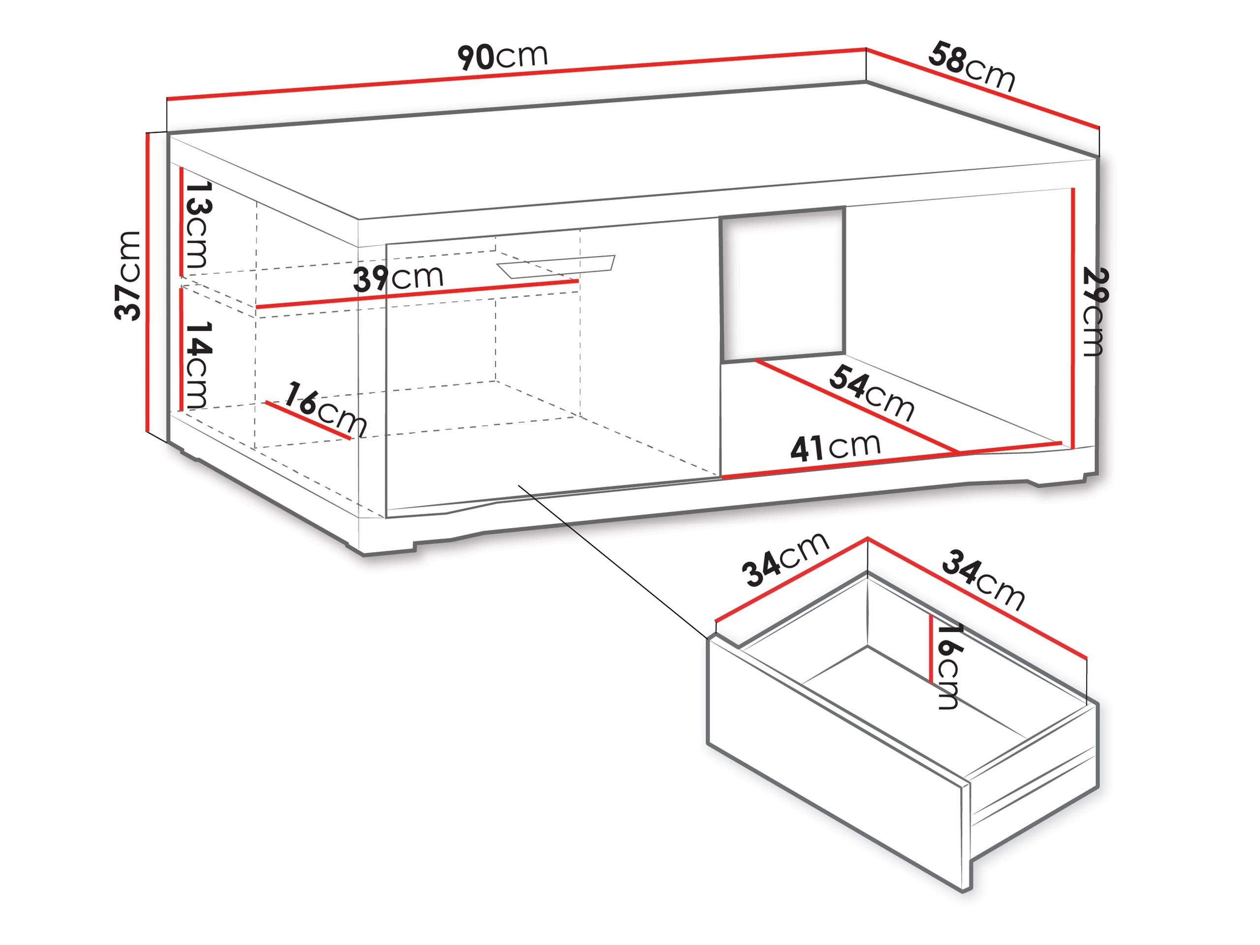 Dohányzóasztal Elisale 109