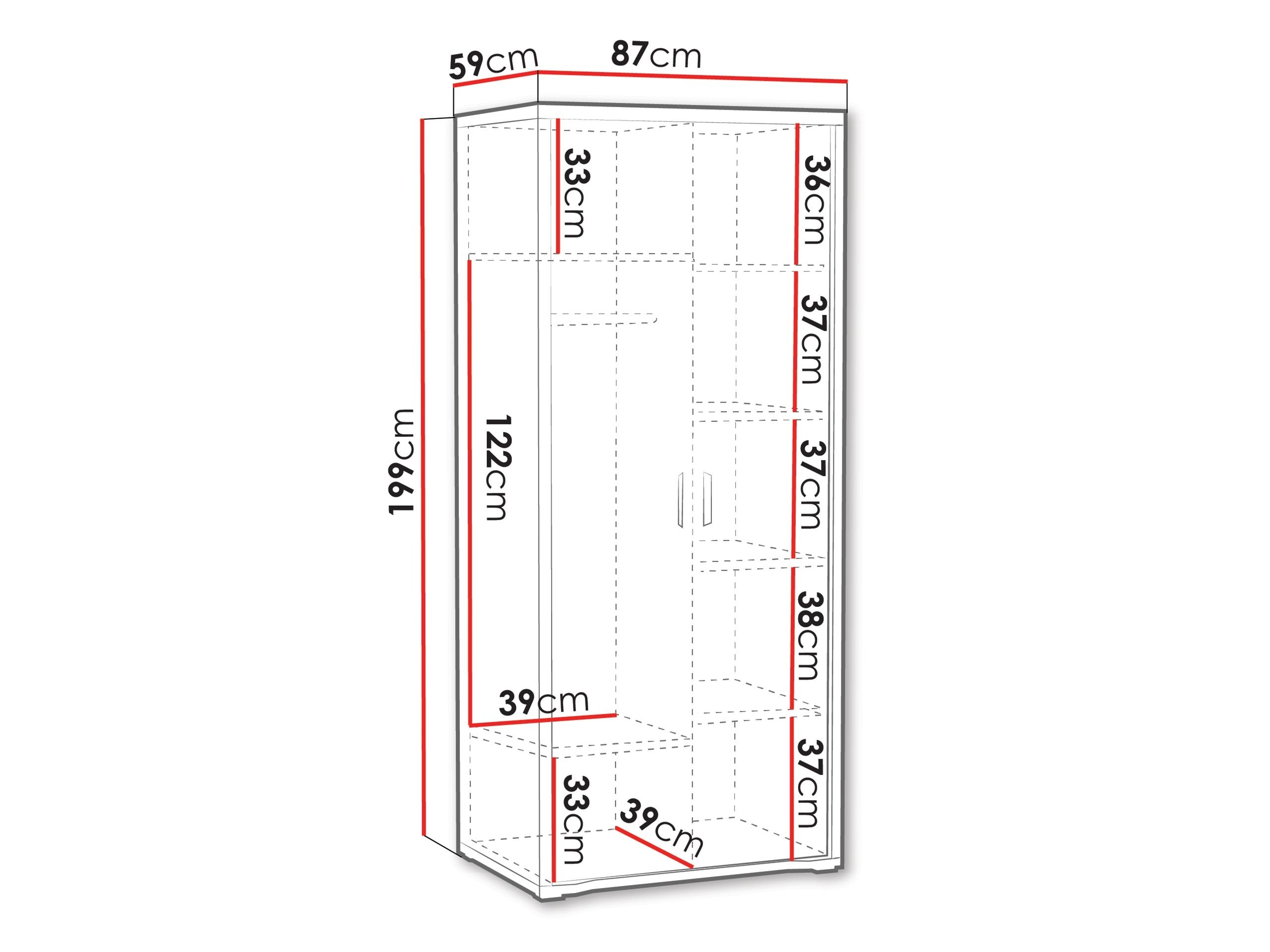 Gardróbszekrény Elisale 107