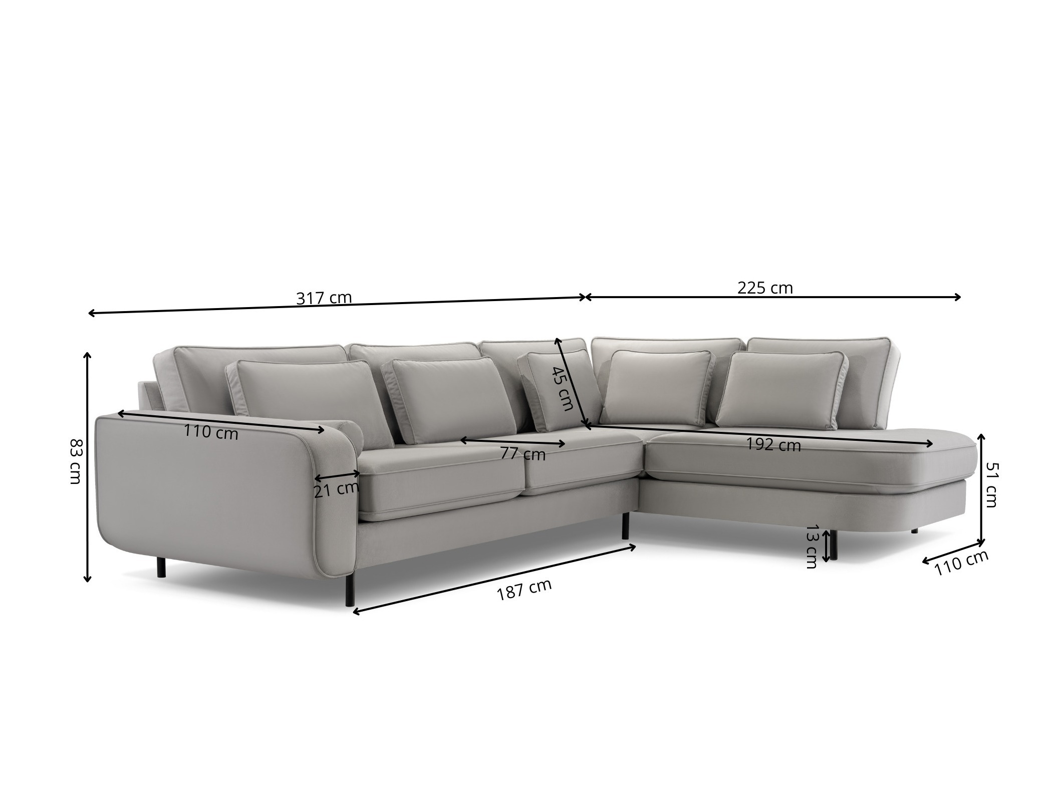 Sarokkanapé Lufkin 158 (Modo 2309)