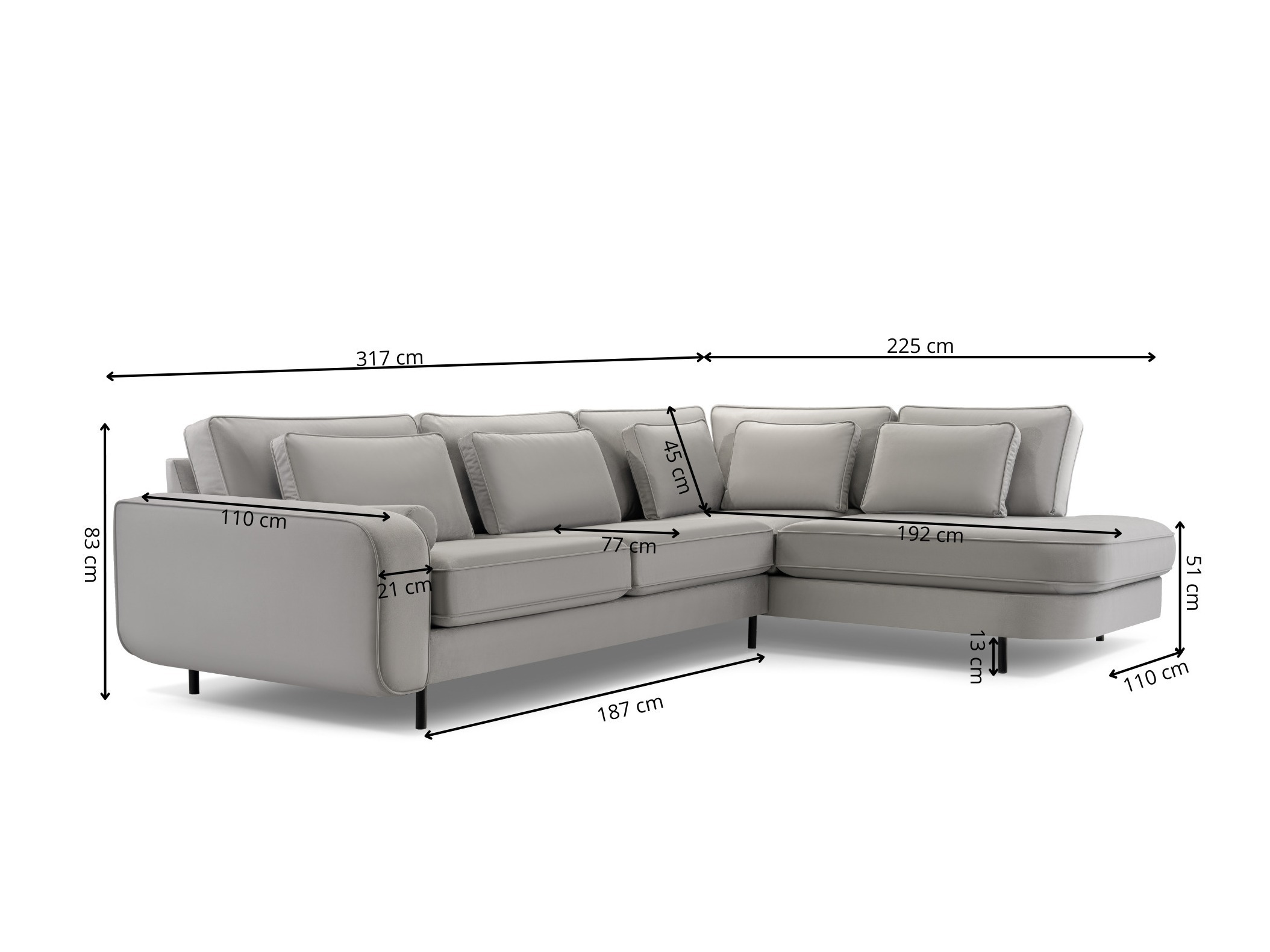 Sarokkanapé Lufkin 158 (Modo 2322)
