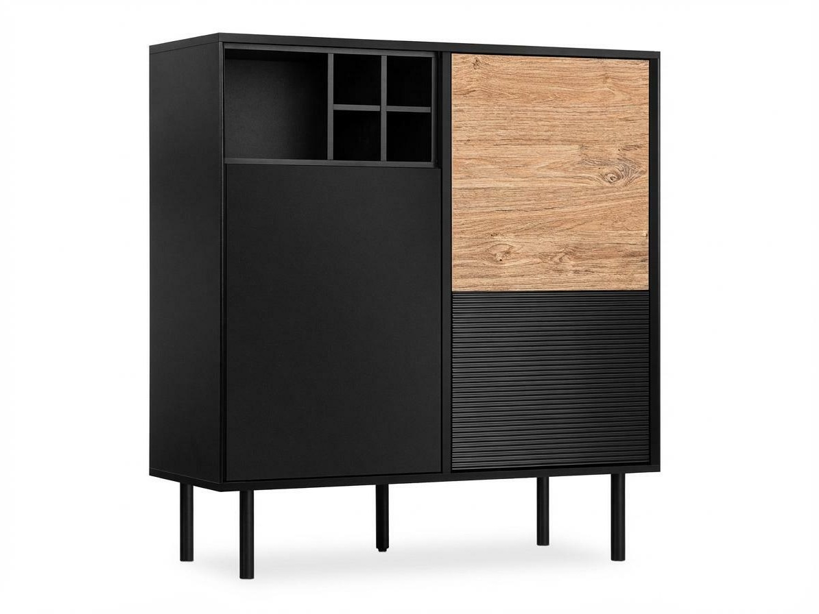 Szekrény Corevaru 115 (Fekete)