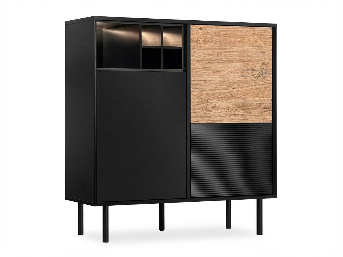 Szekrény Corevaru 115 (Fekete)