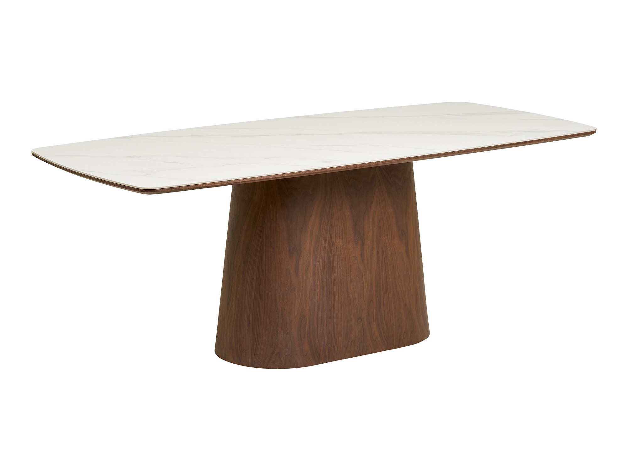 Asztal Brea 269 (Sötét barna + Fehér márvány)