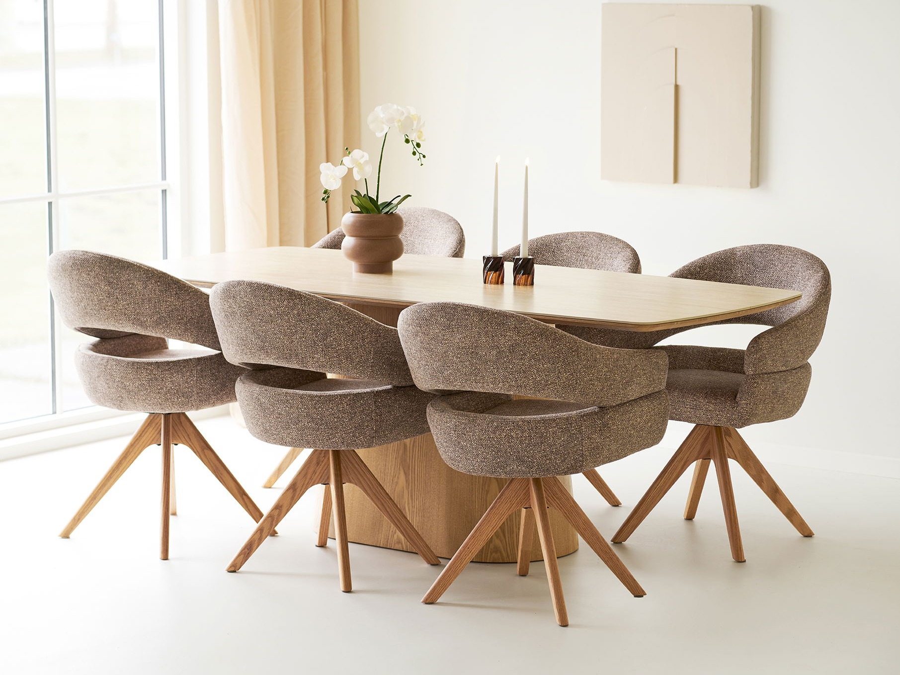 Asztal Brea 269 (Tölgy + Világos Travertine)