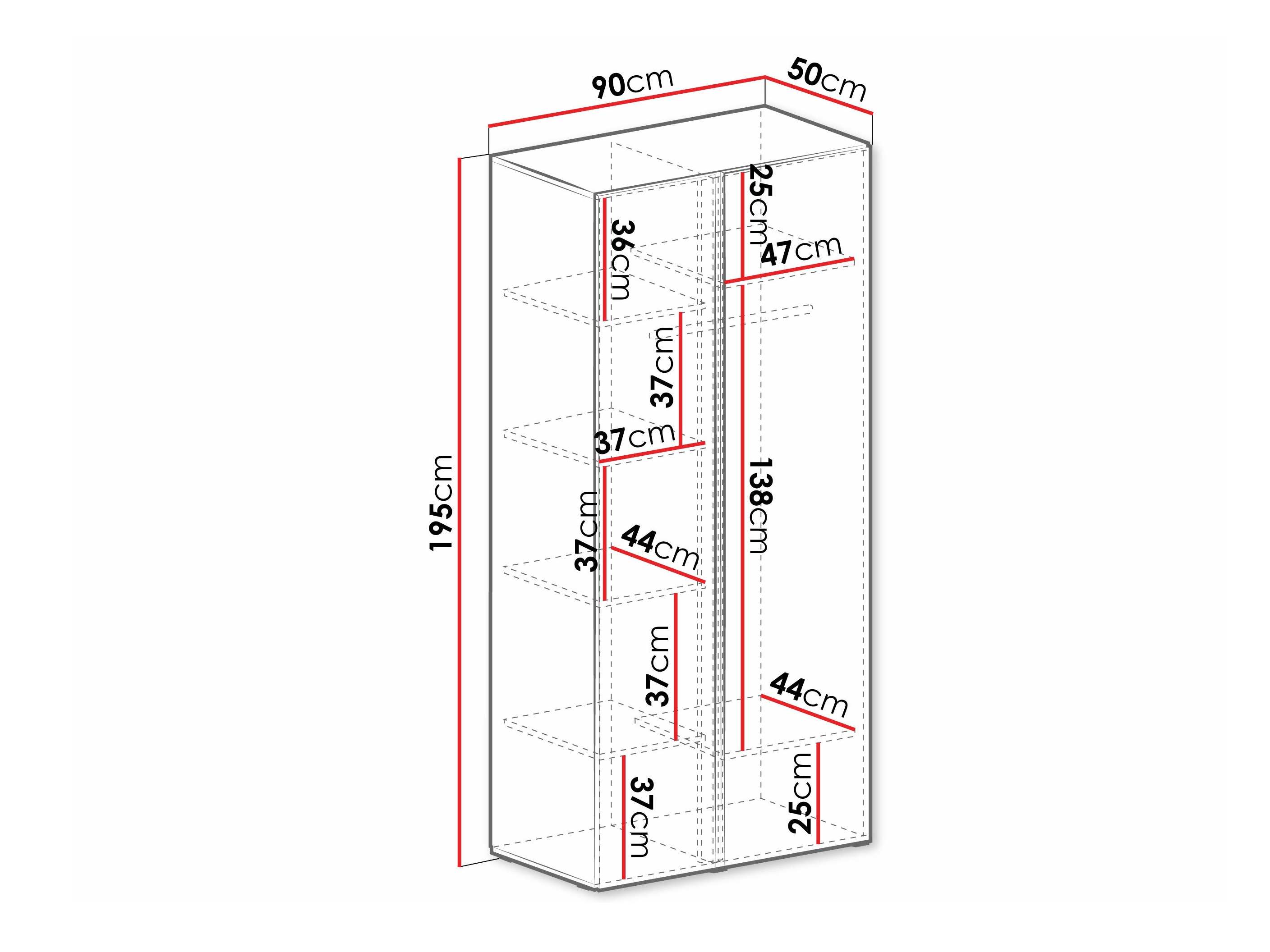 Gardróbszekrény Fiosono 102 (Eukaliptusz + Tölgy)