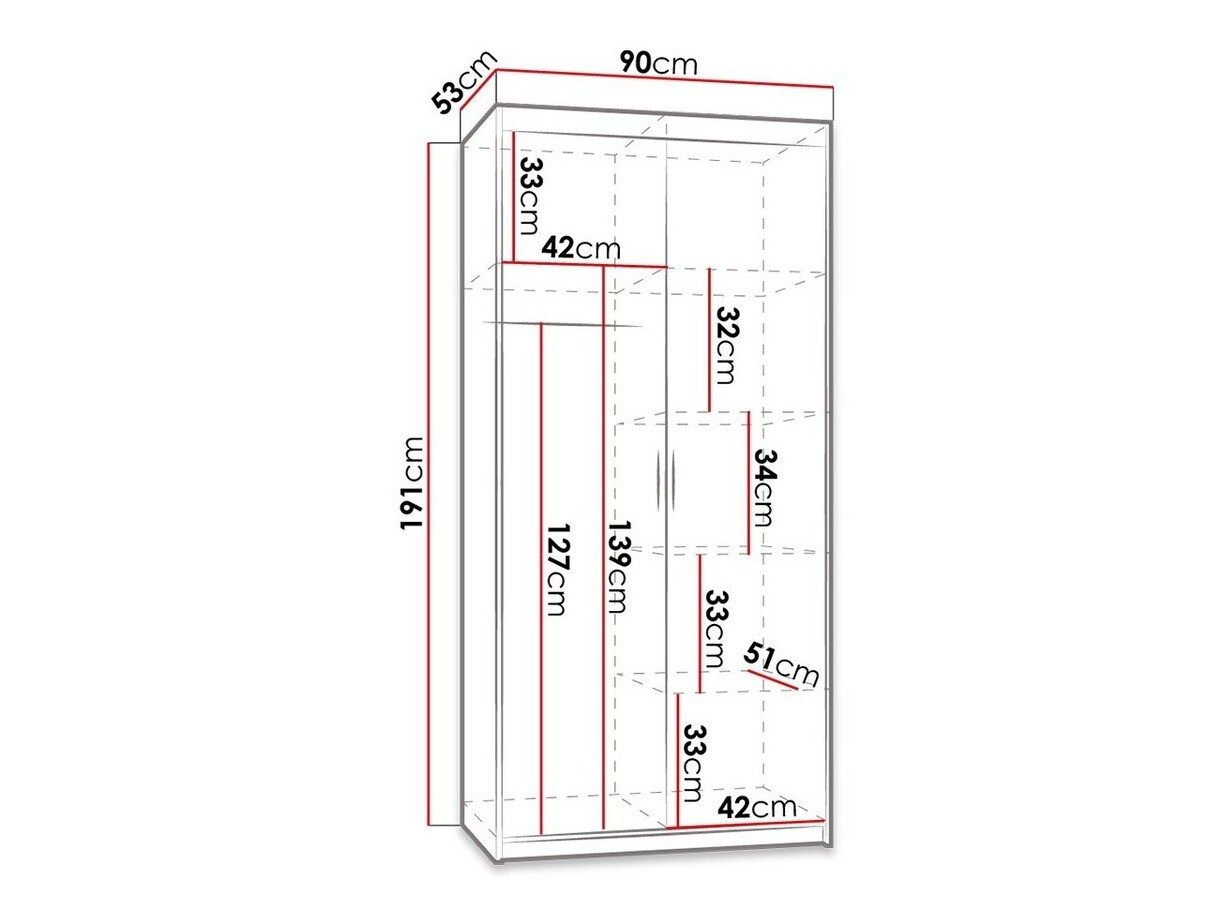 Gardróbszekrény SH11007 kisebb sérüléssel