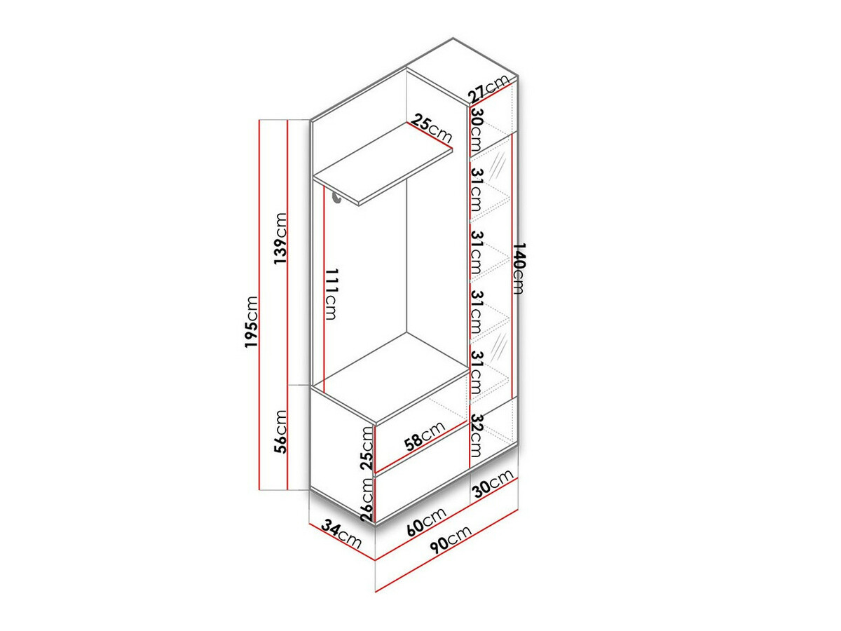 Előszoba garnitúra SH11033
