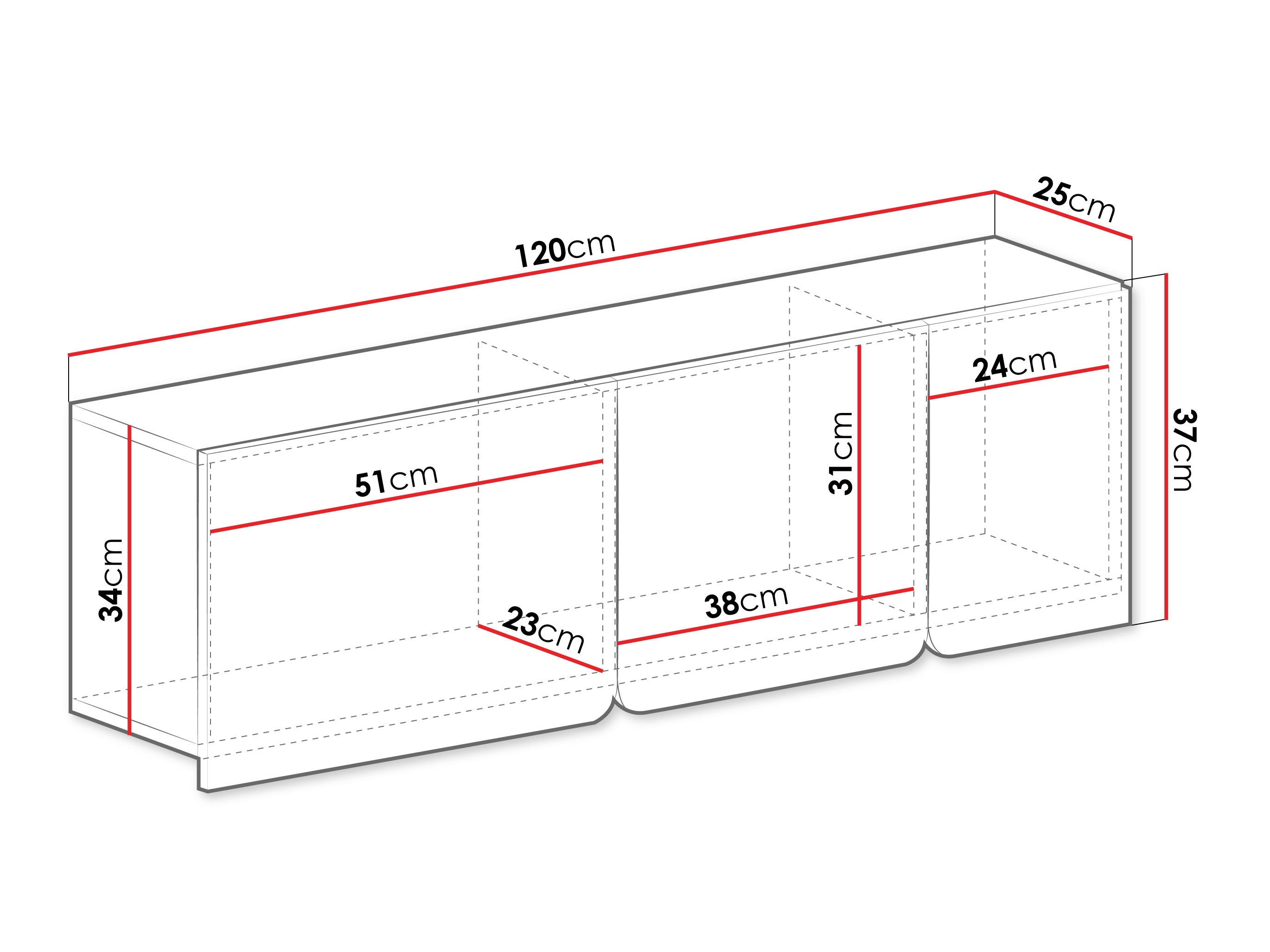 Fali szekrény Fiosono 111 (Eukaliptusz + Tölgy)