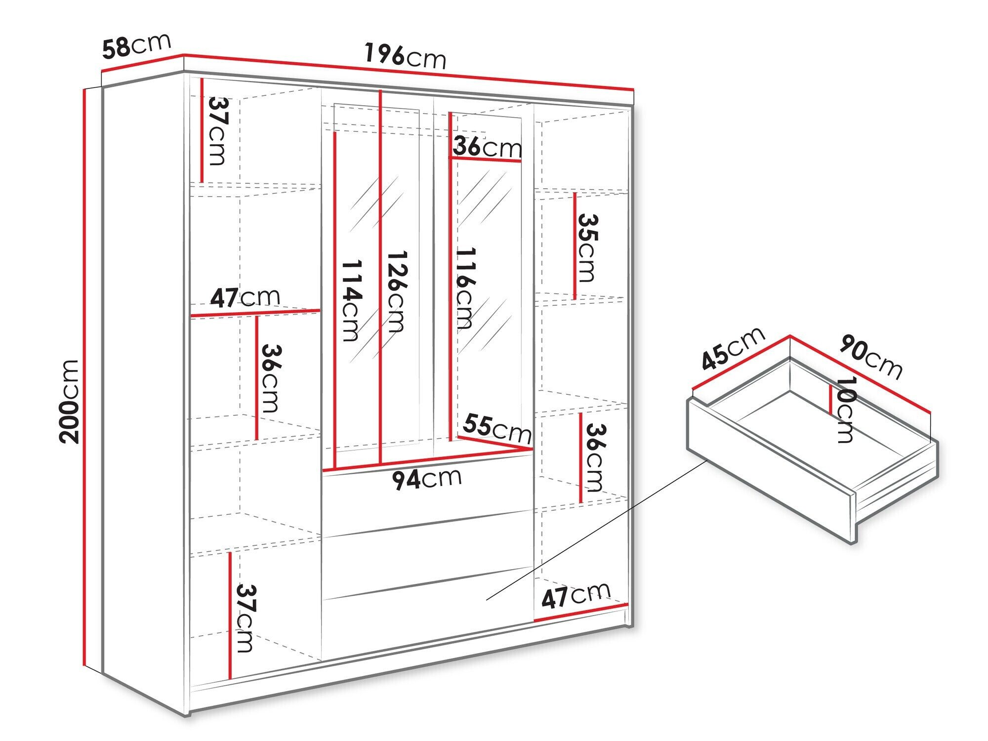 Gardróbszekrény SH11034