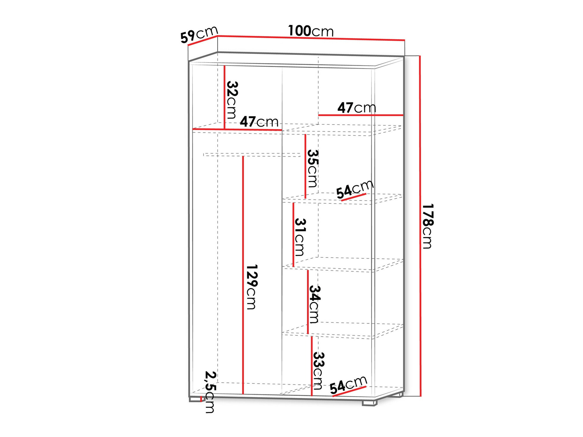 Gardróbszekrény SH11035