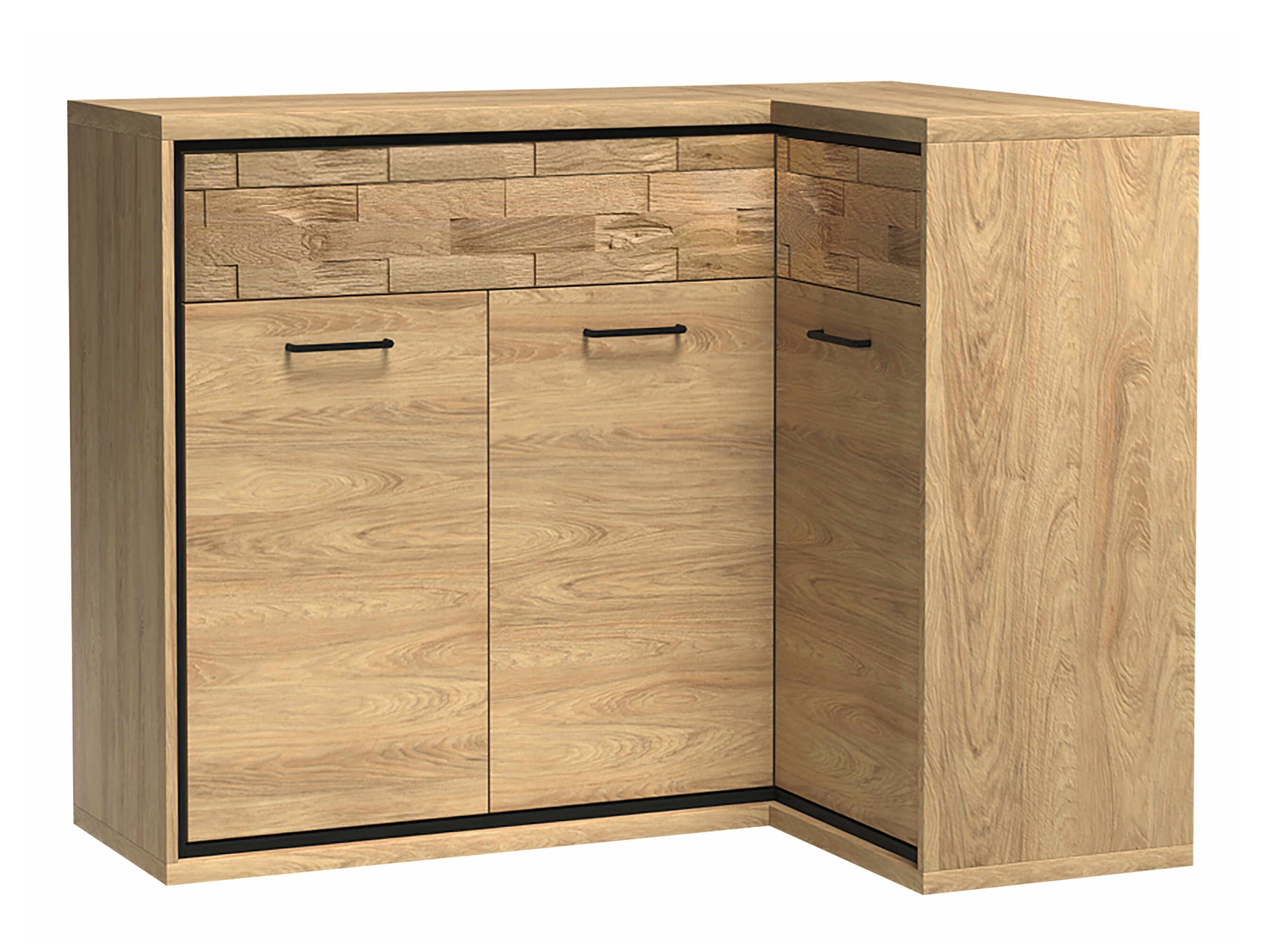 Sarok komód Etrmoni 106 (Világos fa + Tölgy)