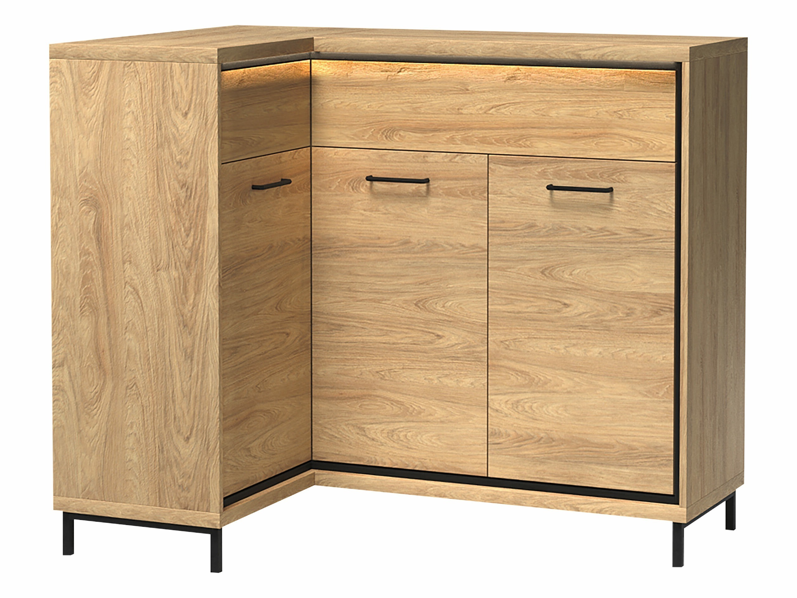 Sarok komód Etrmoni 121 (Világos fa)