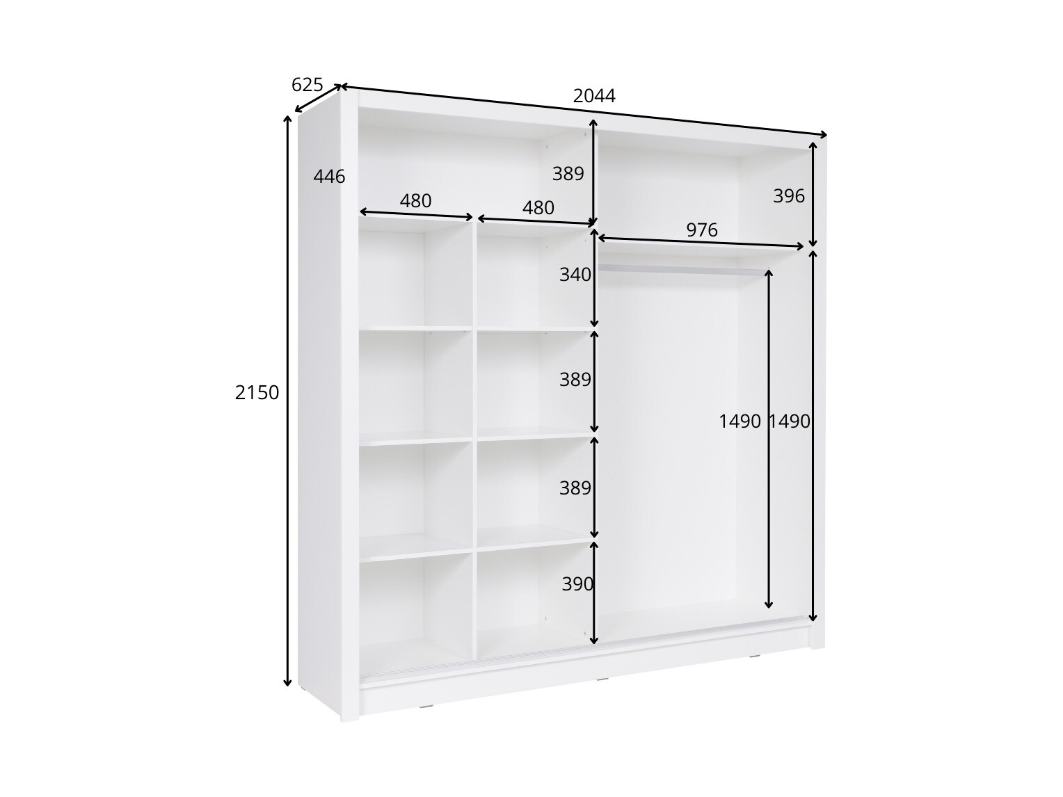 Gardróbszekrény SH11062