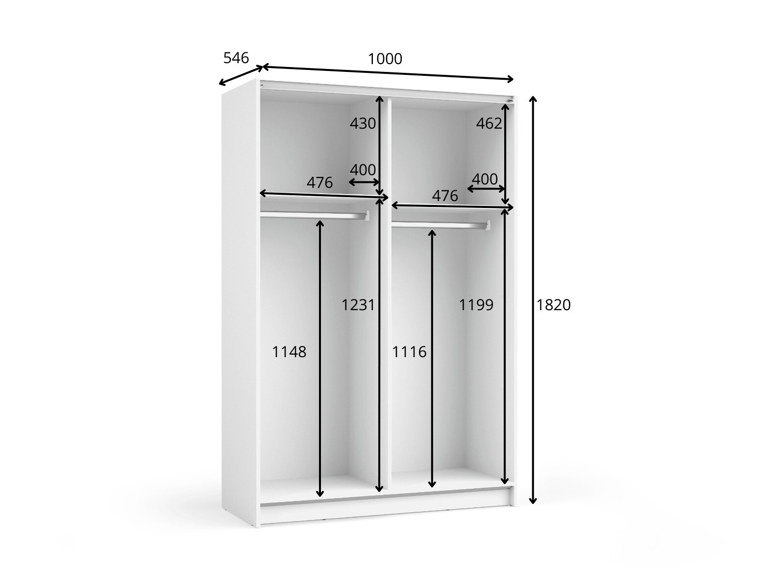 Gardróbszekrény SH11063