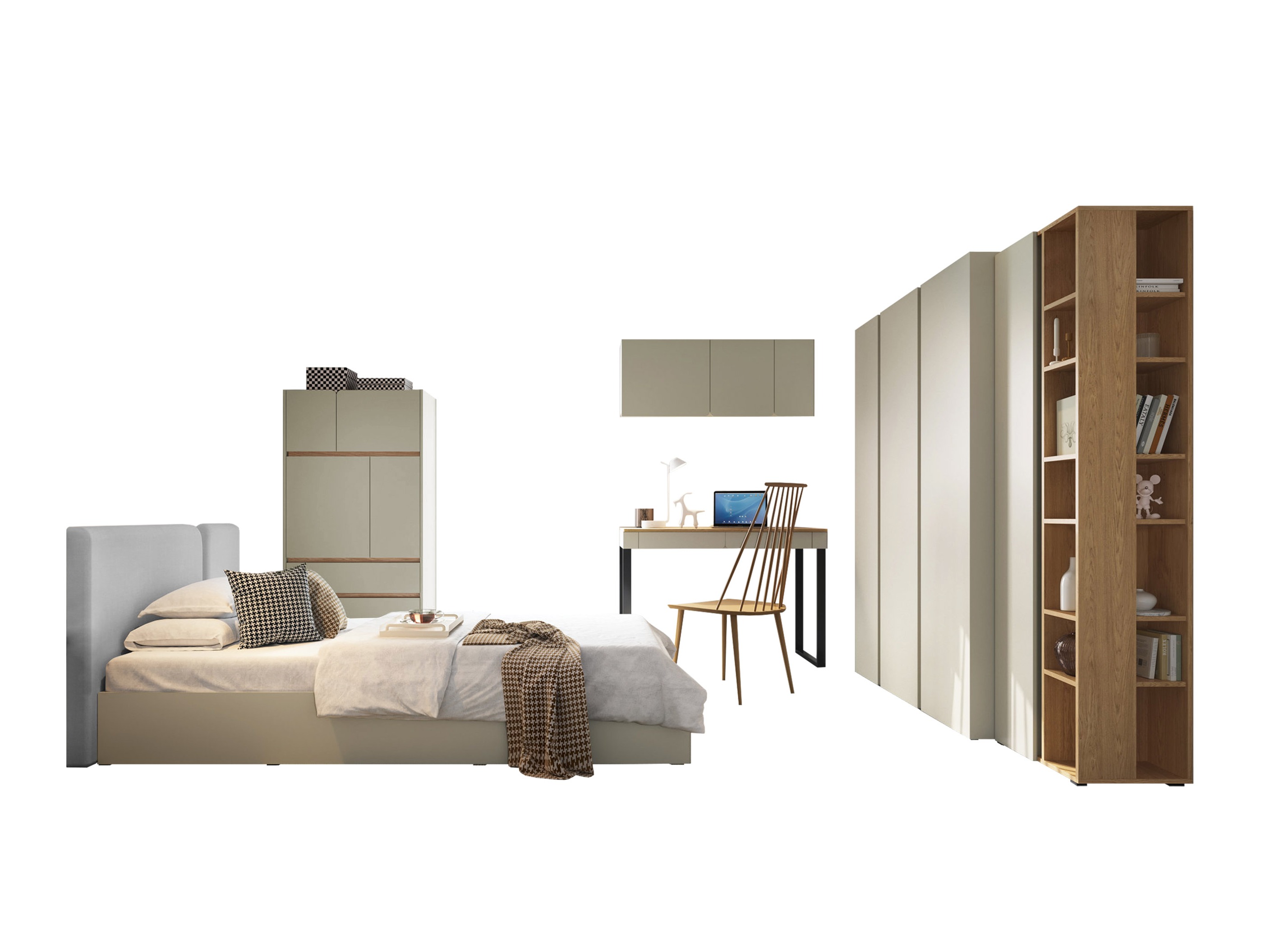 Hálószoba garnitúra Fiosono 113 (Eukaliptusz + Tölgy)