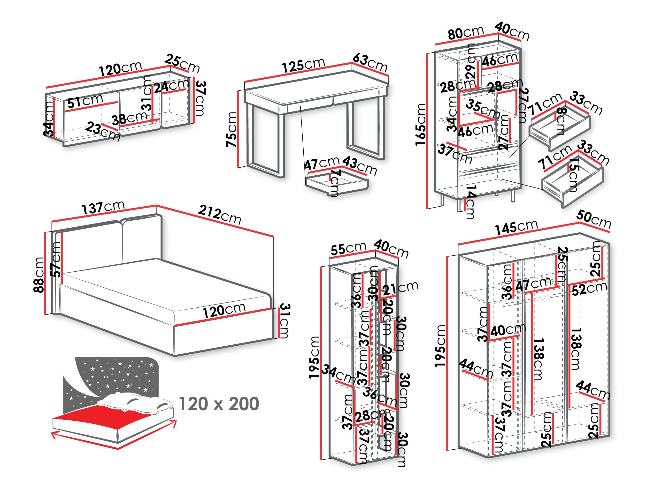 Hálószoba garnitúra Fiosono 113 (Poros zöld + Tölgy)