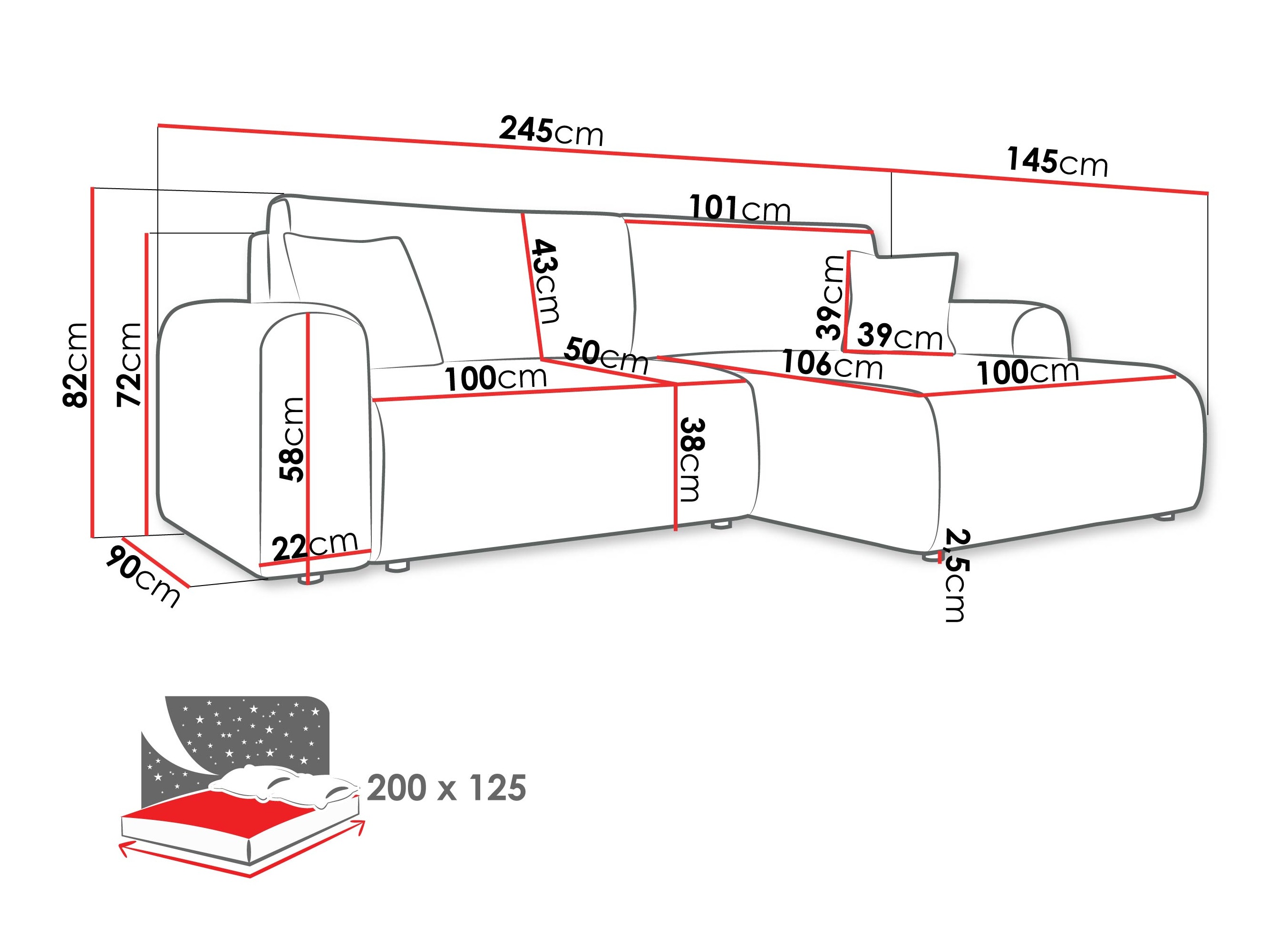 Sarokkanapé SH11055 sérült csomagolással