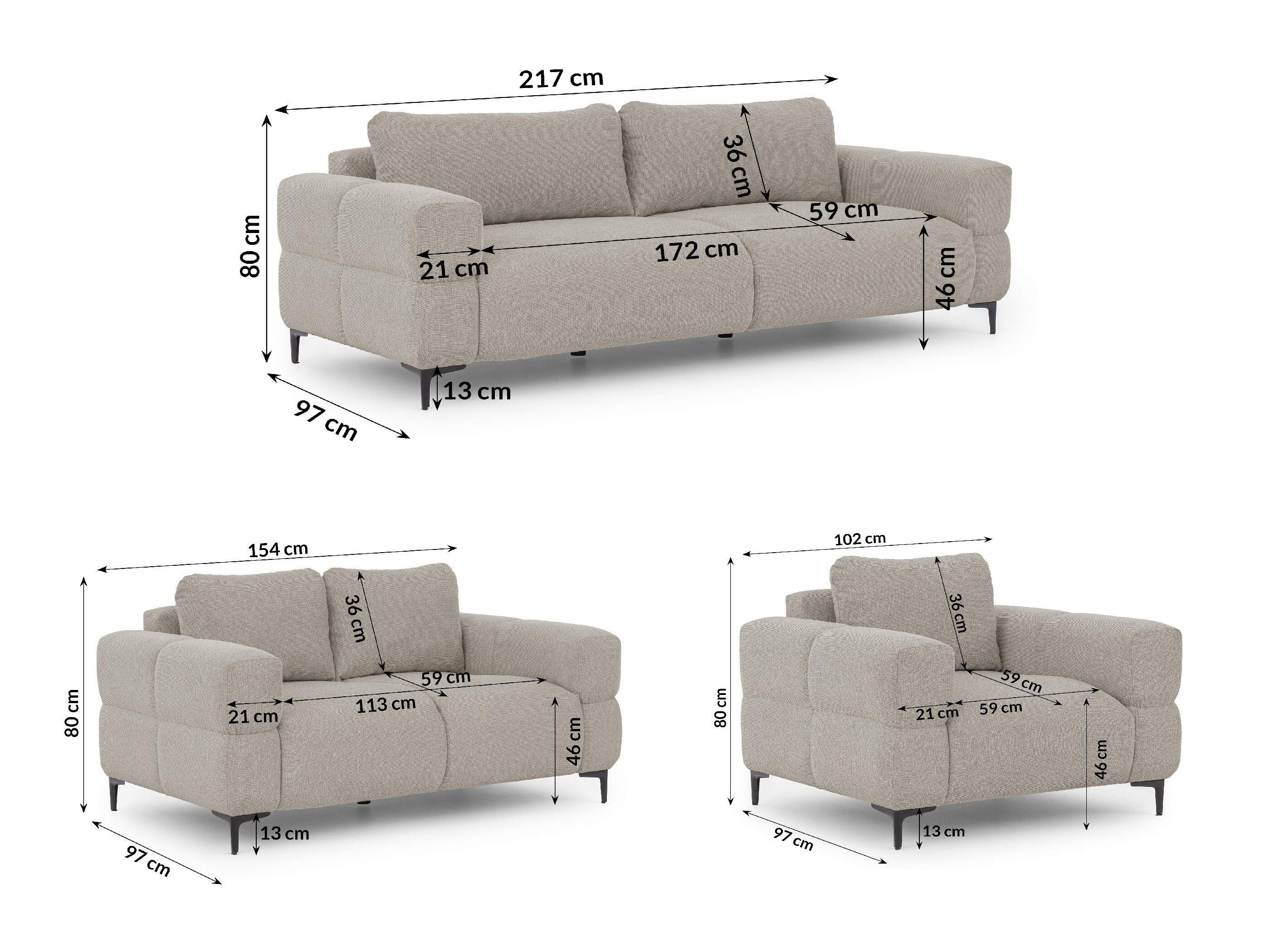 Kárpitozott bútorok Rocklin 139 (Aragon 20)