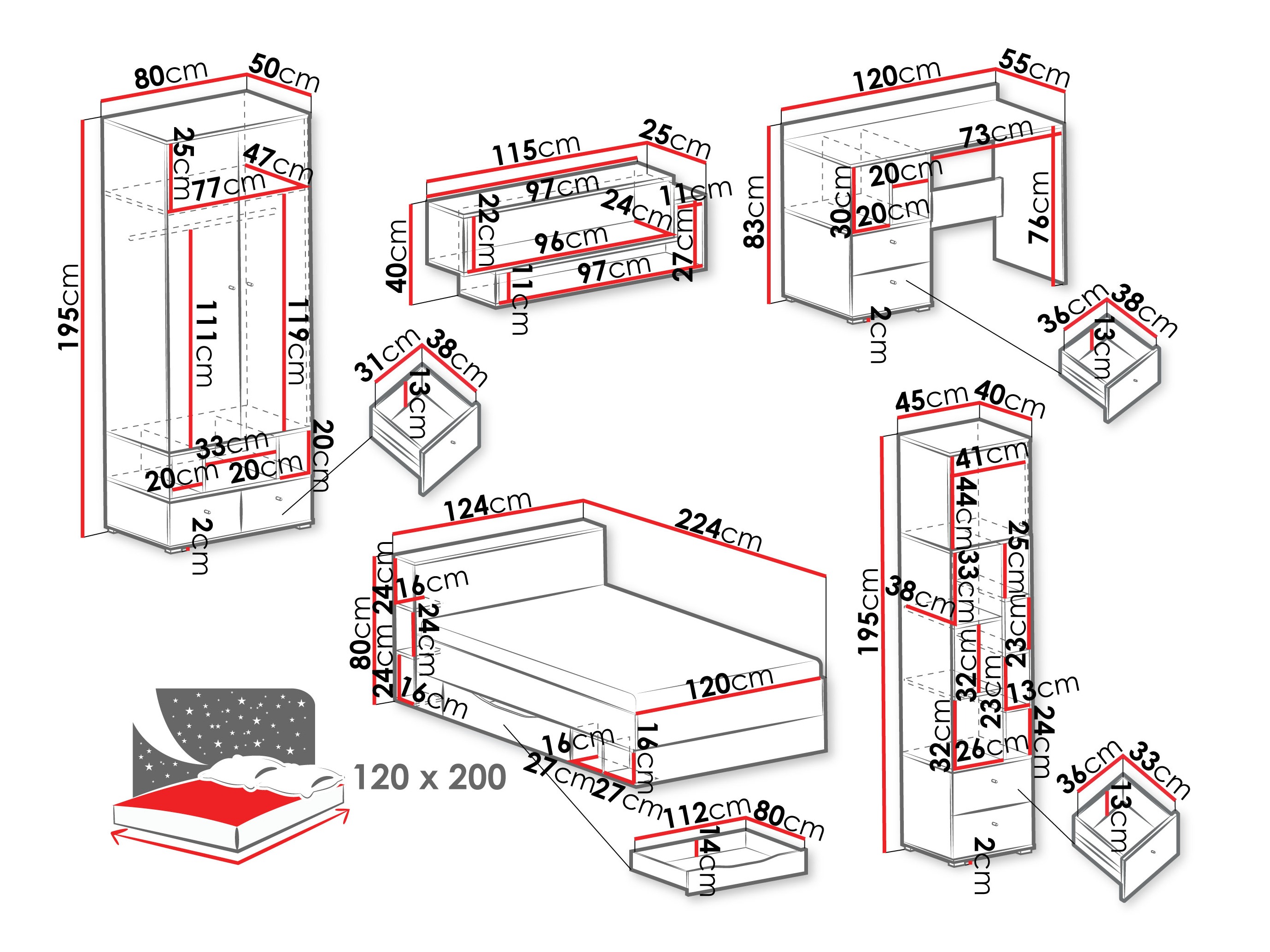 Bútorkészlet Ciravie 108