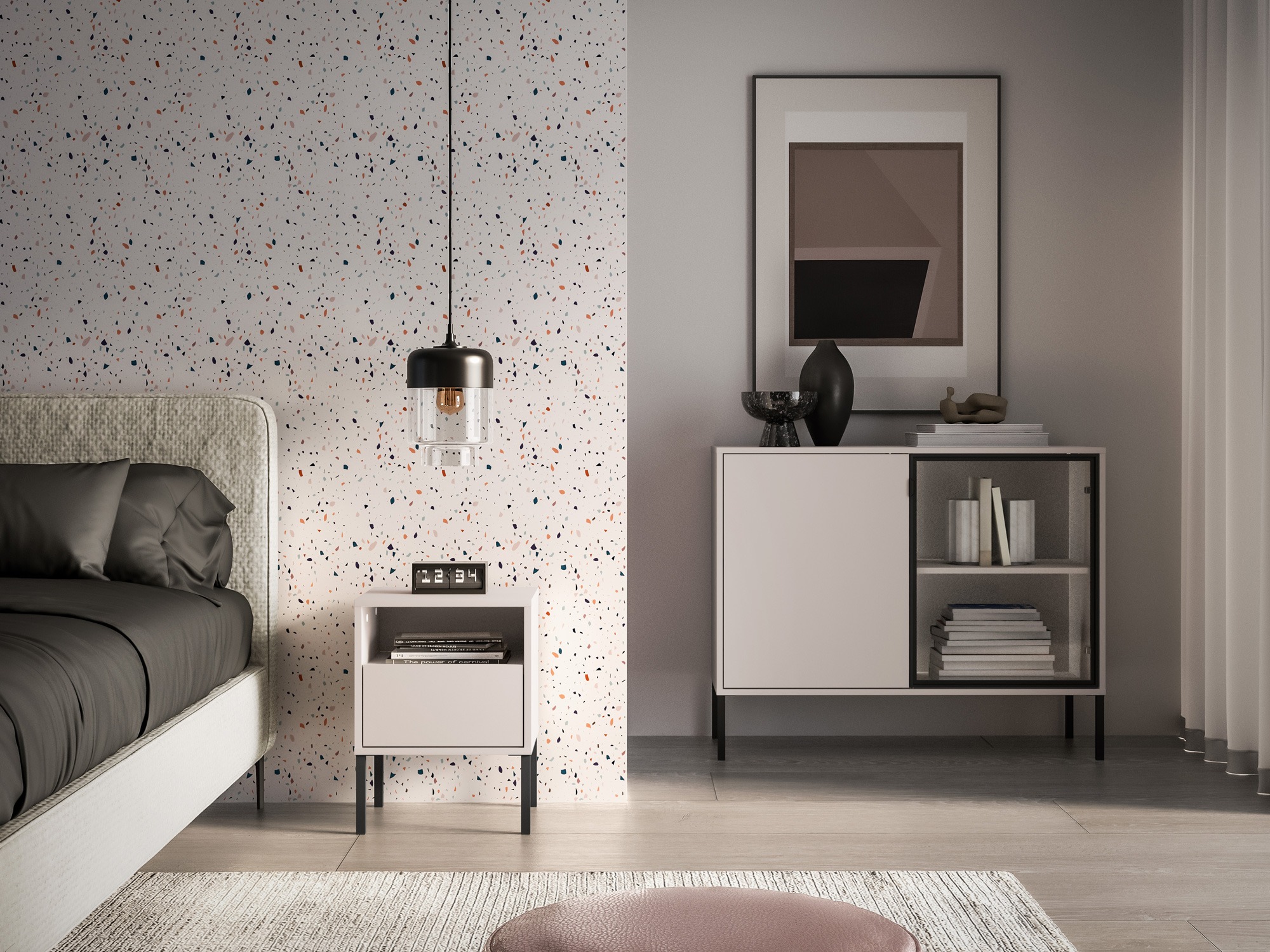 Éjjeliszekrény Virsalo 104 (Kasmír)