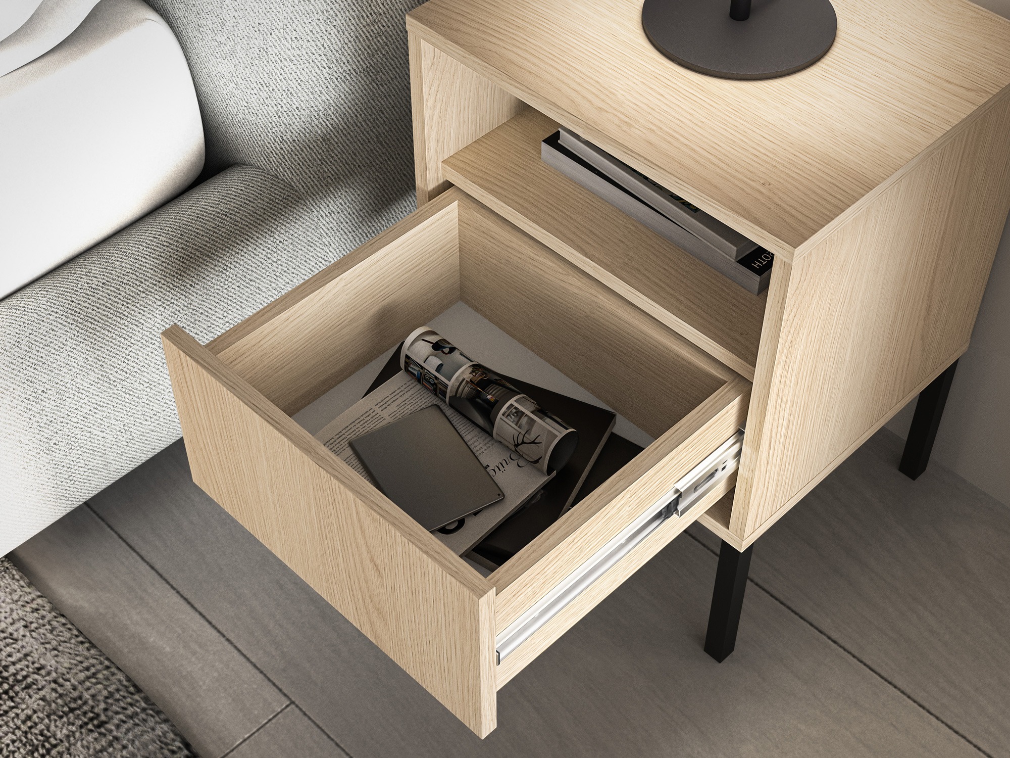 Éjjeliszekrény Virsalo 104 (Tölgy)