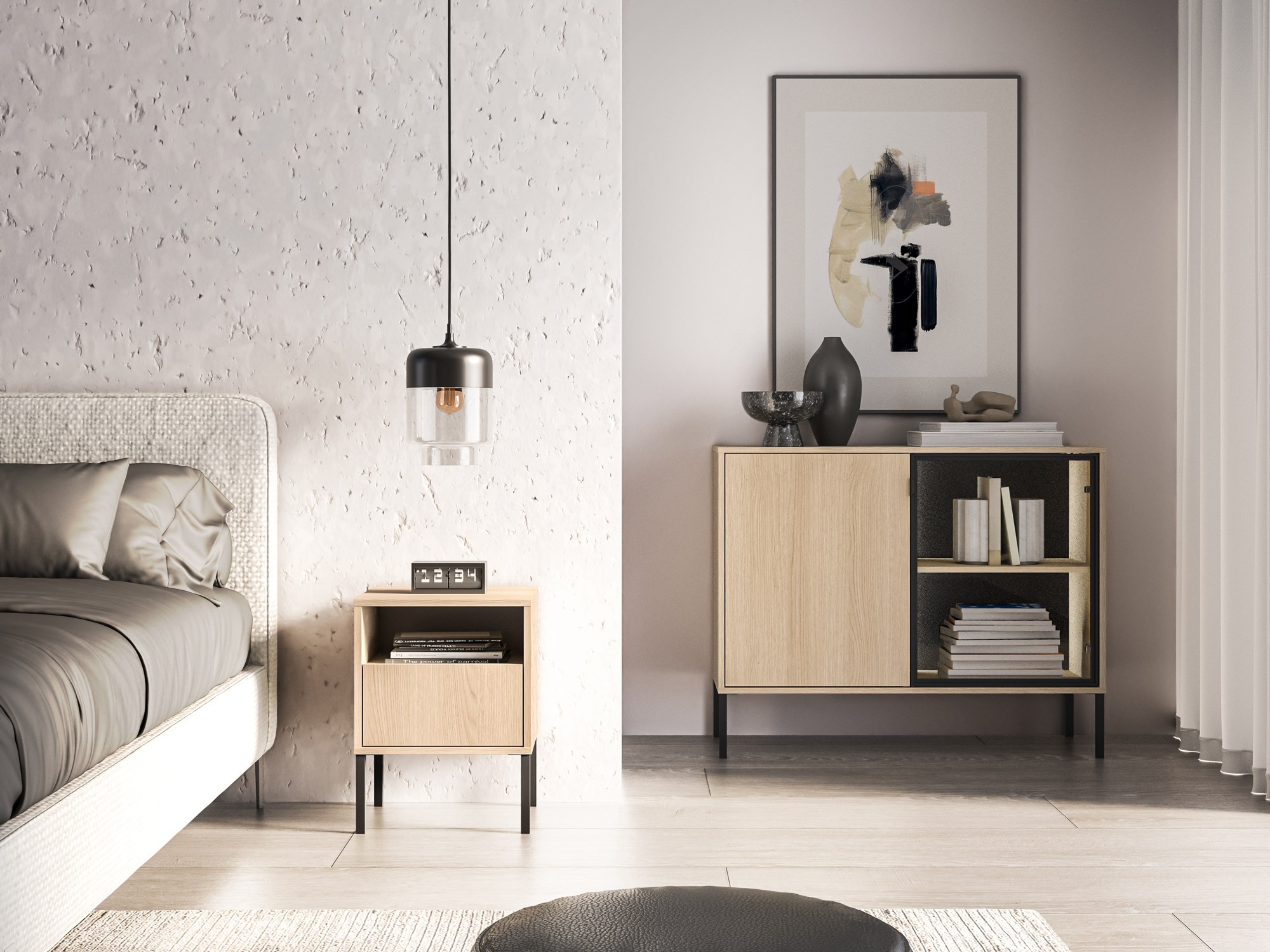 Éjjeliszekrény Virsalo 104 (Tölgy)