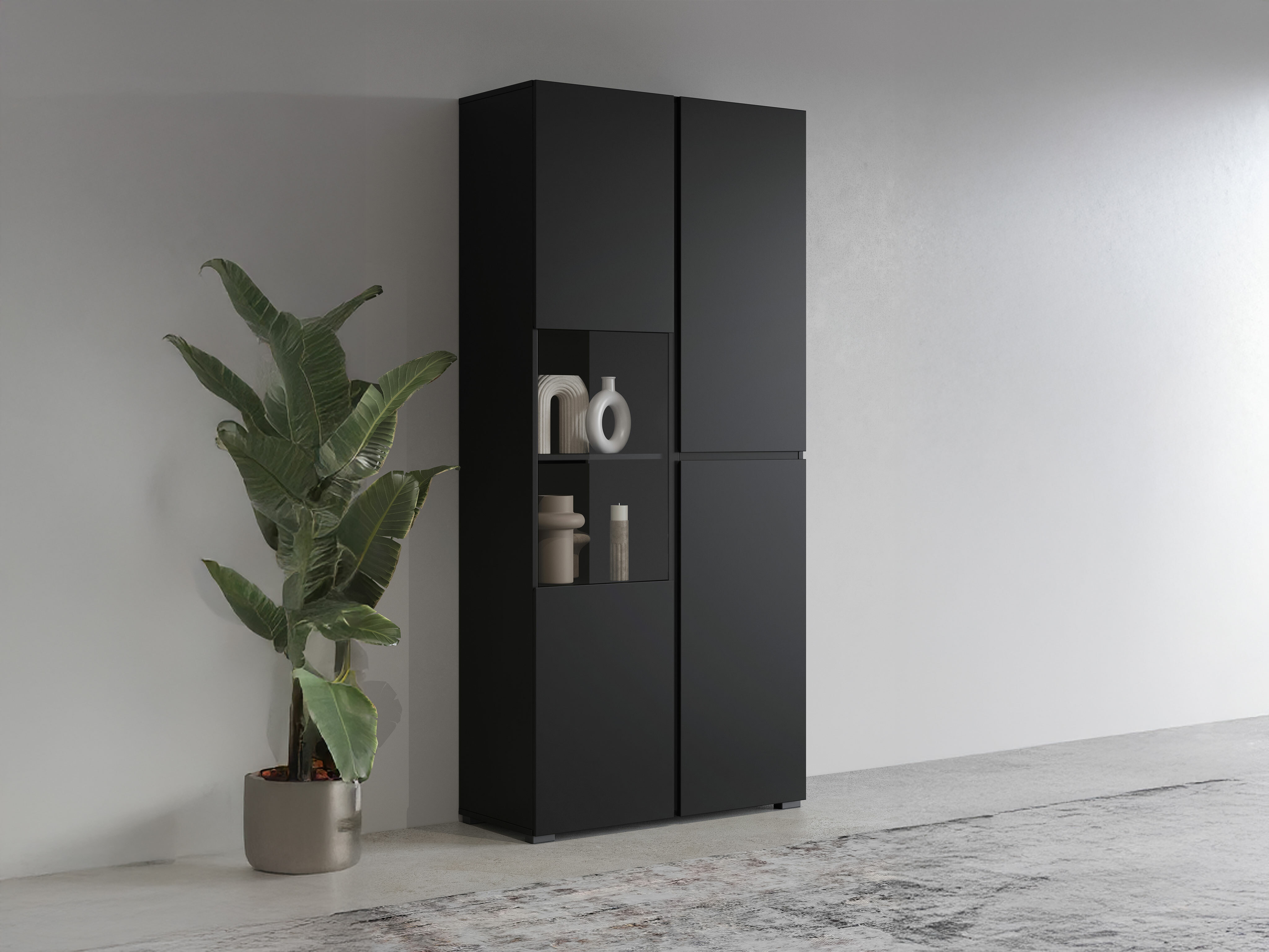 Könyvespolc Alfere 110 (Fekete)