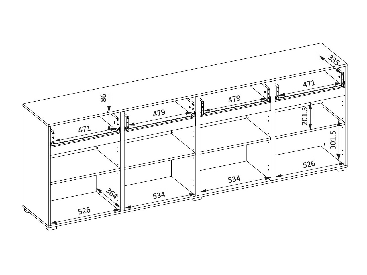 Komód Alfere 100 (Wotan tölgy)
