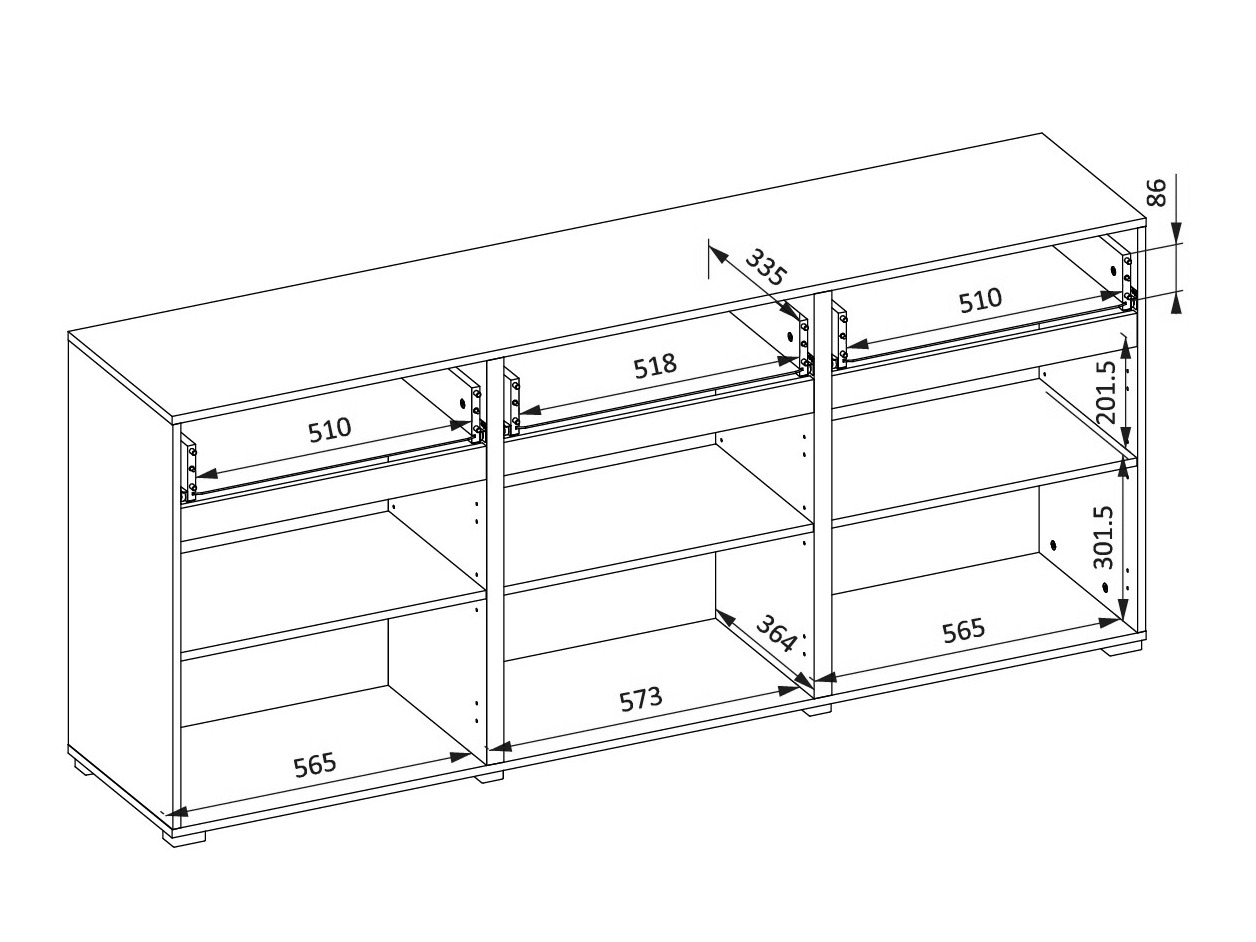 Komód Alfere 103 (Wotan tölgy)