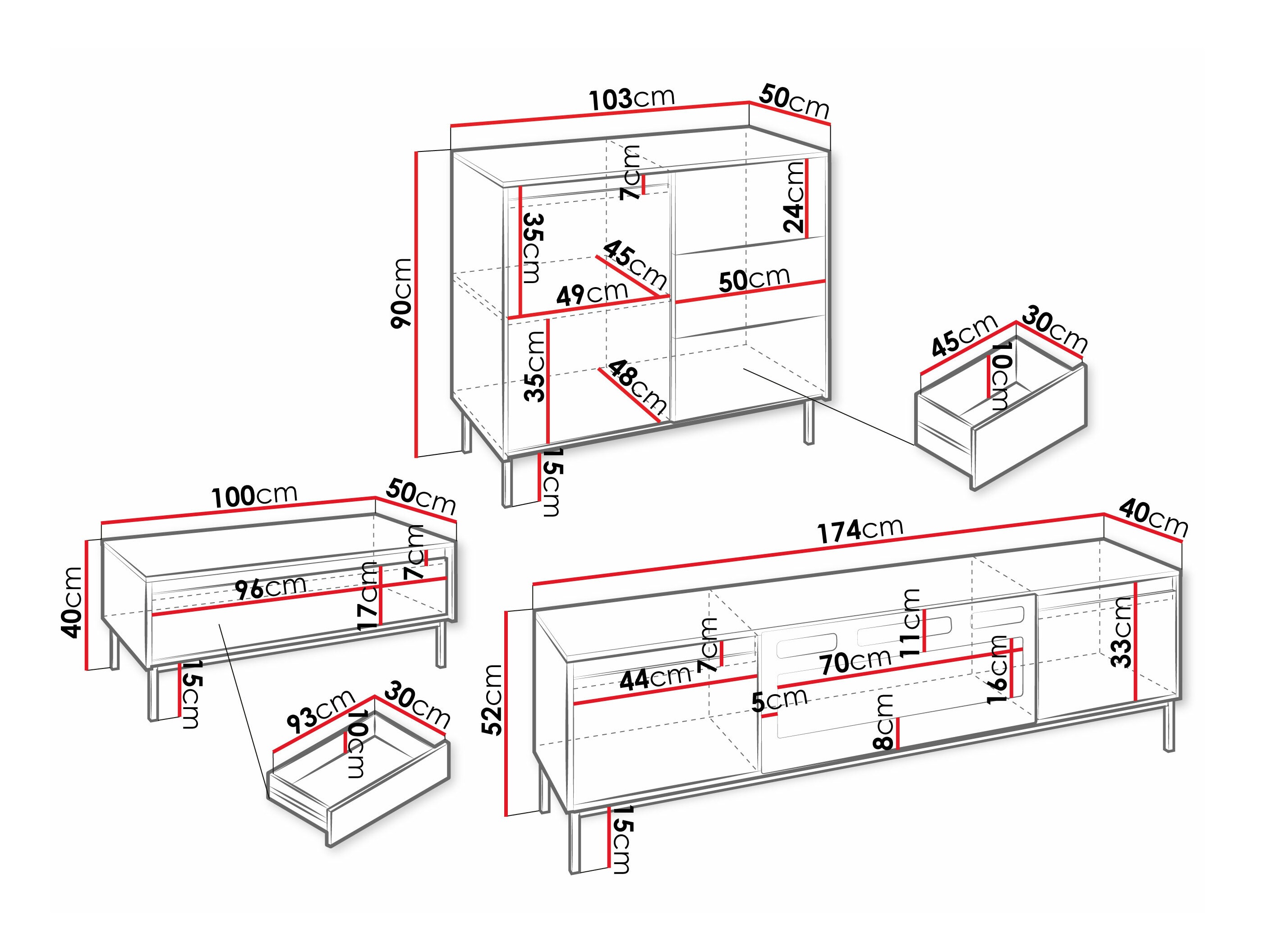 Nappali szett Comfivo Delruva 110 (Fehér)