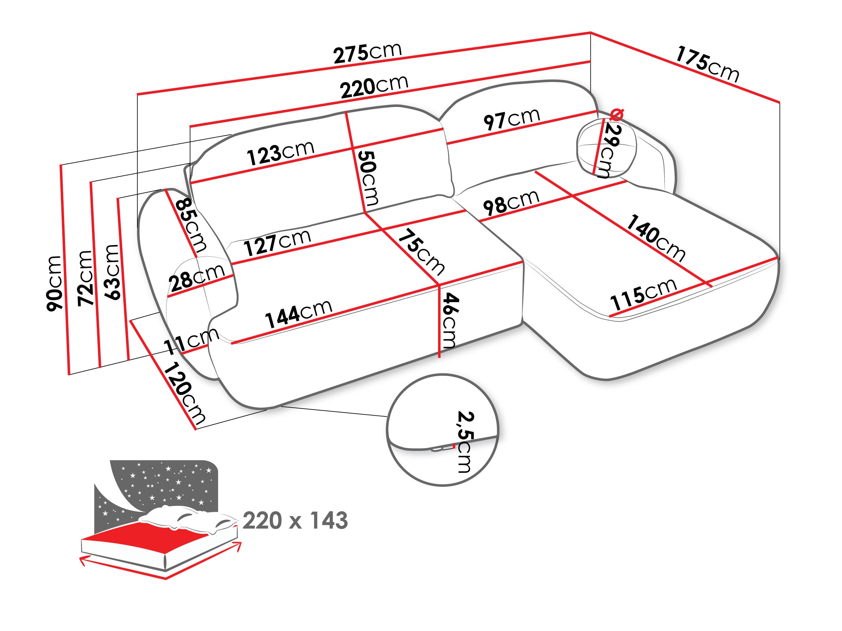 Sarokkanapé TrendyNest Ardea I (Now Or Never 03)