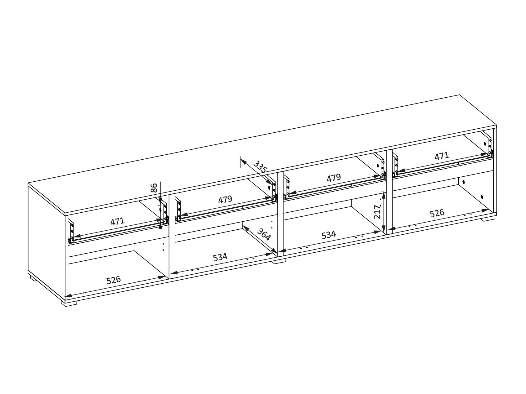 TV-állvány Alfere 101 (Wotan tölgy)