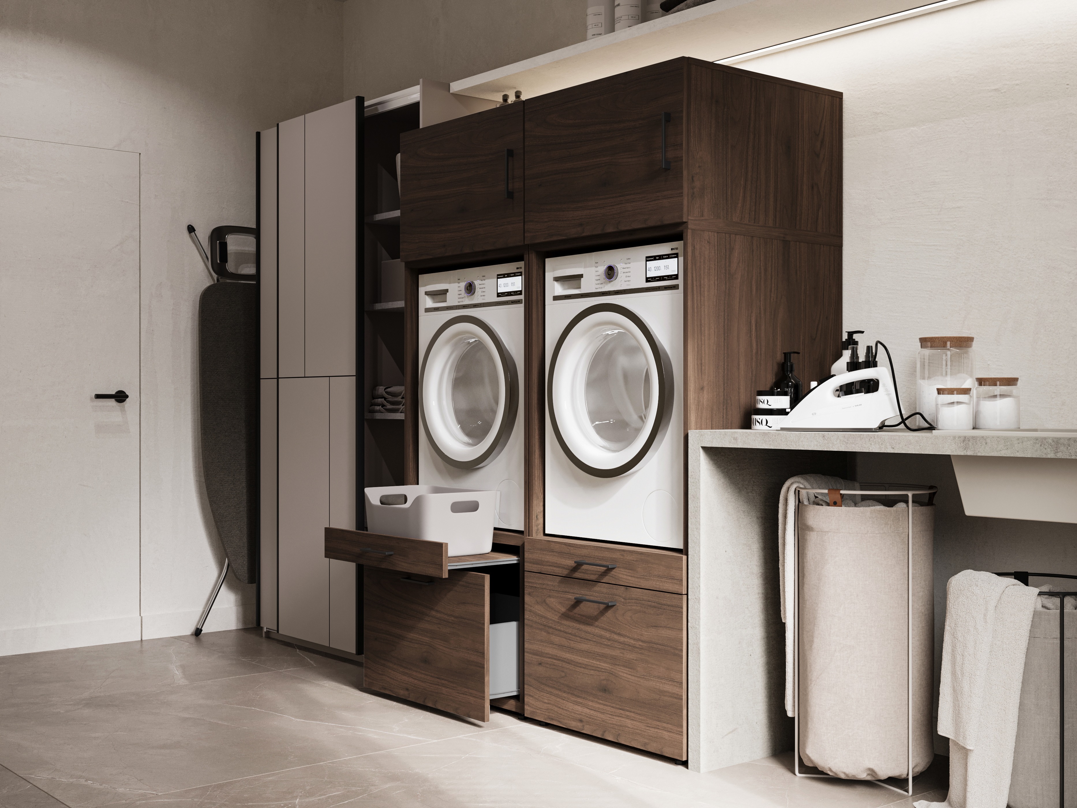 Fürdőszobai garnitúra Novdele 107 (Dió)